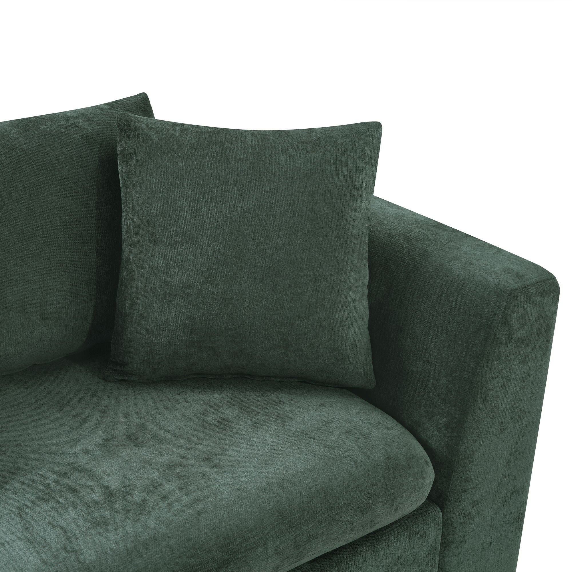 Modern L Shaped Sectional Sofa With Chenille Upholstery And Wooden Storage