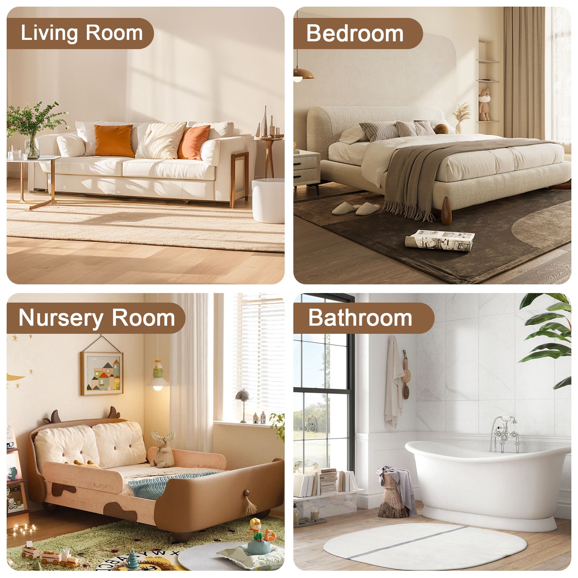 Portable Wardrobe Closet Storage Organizer For Clothes, 6 Magnetic Doors With 6 Cubes & 2 Hanging Rods, 6 Hangers - Cream White