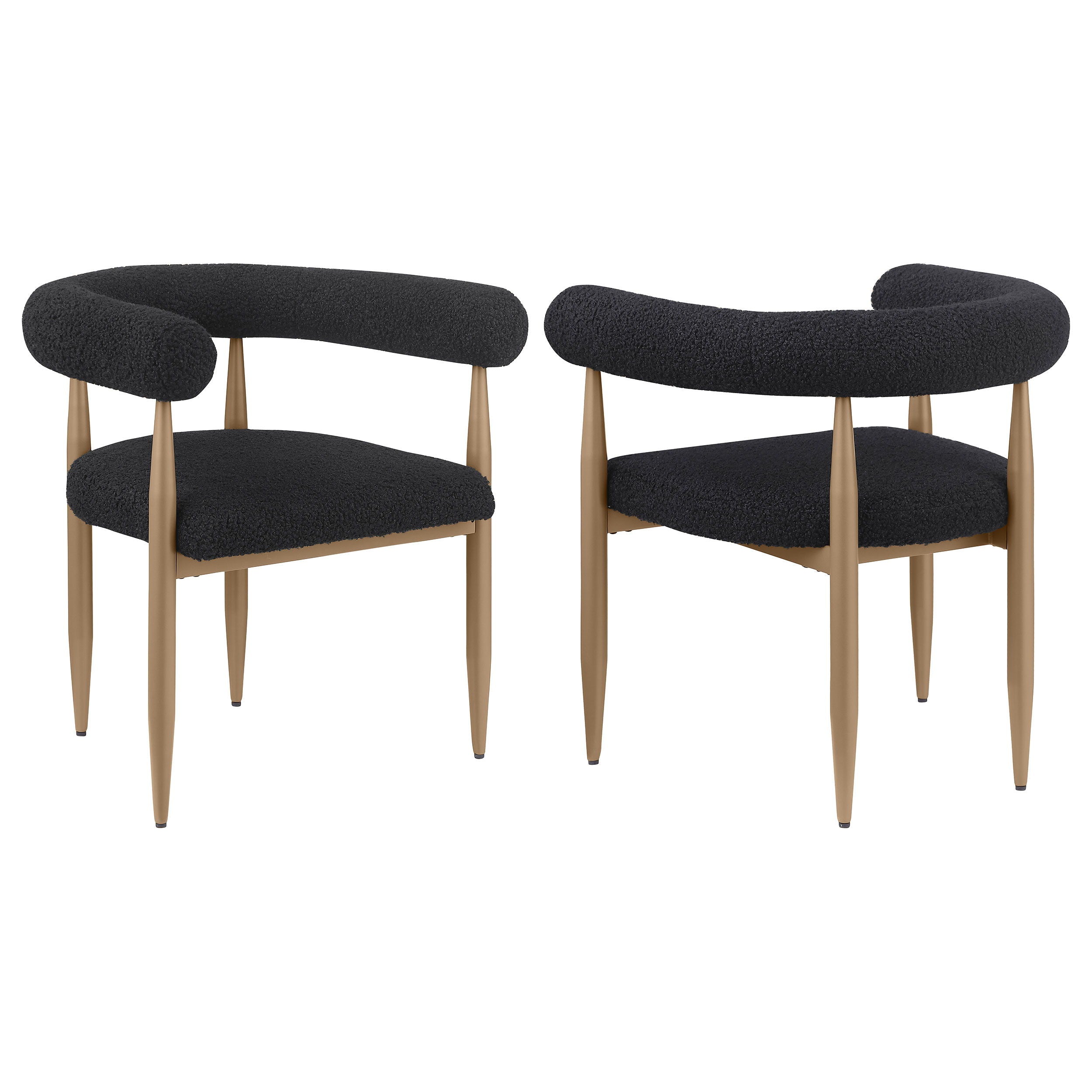Coaster Fine Furniture Dunmore - Upholstered Dining Side Chair (Set of 2) - Black | Meri Furniture