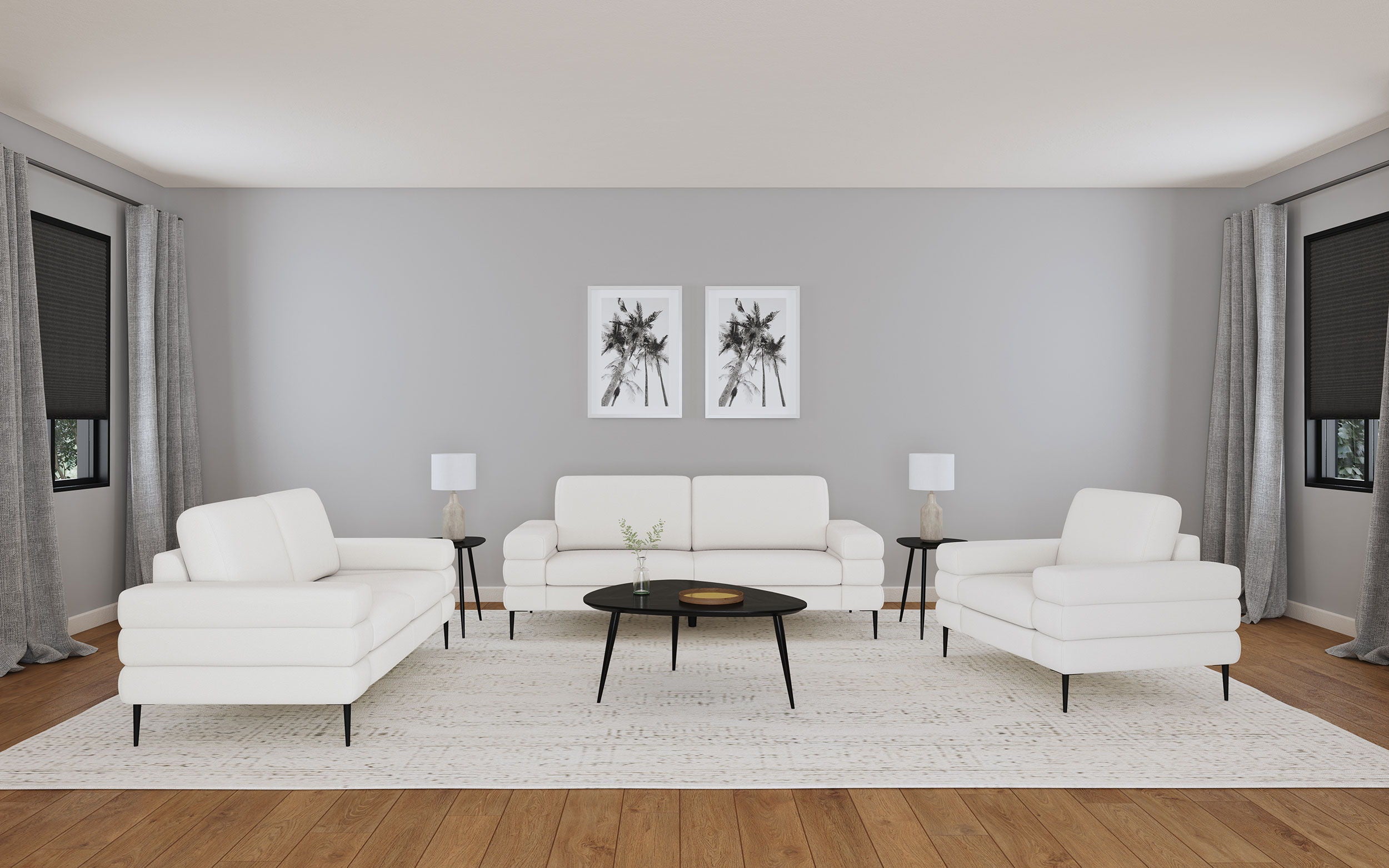 Coaster Fine Furniture Jessel - Chenille Upholstered Sofa Set | Meri Furniture