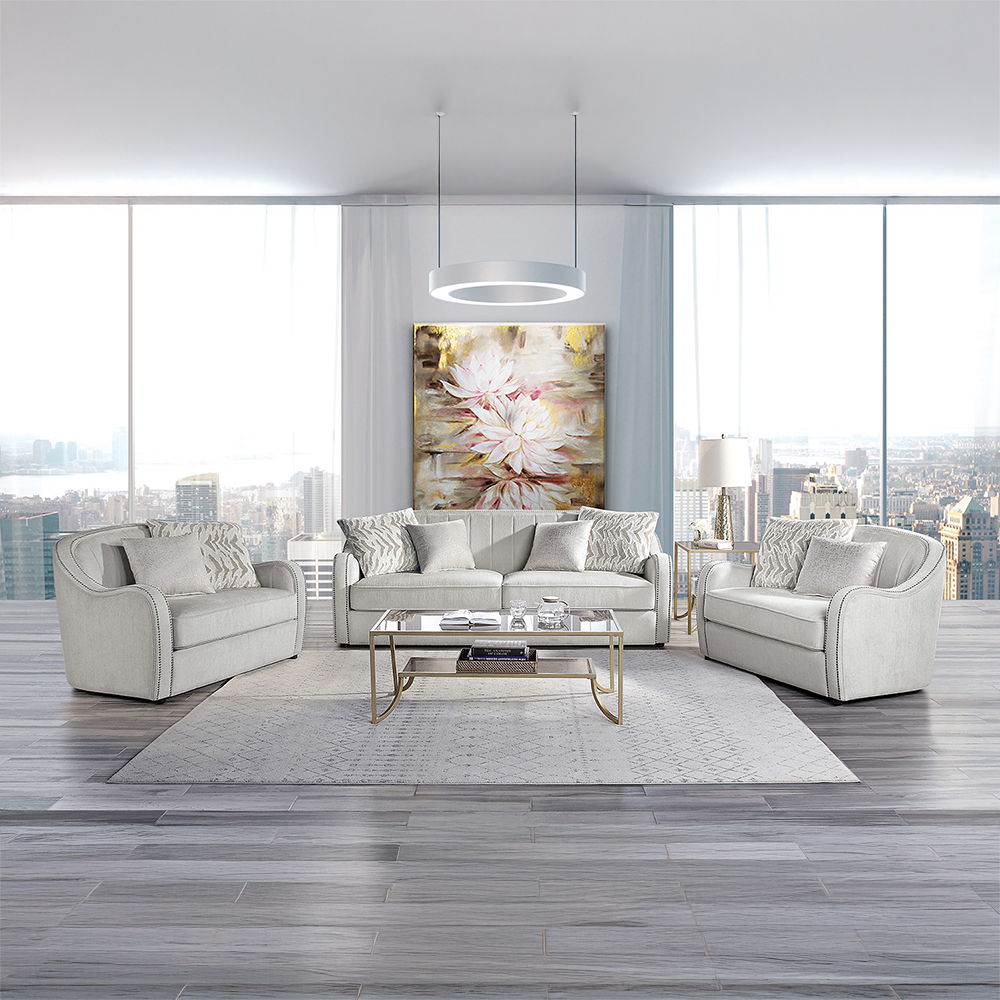 Mahler - Chair With 2 Pillows - Beige Linen