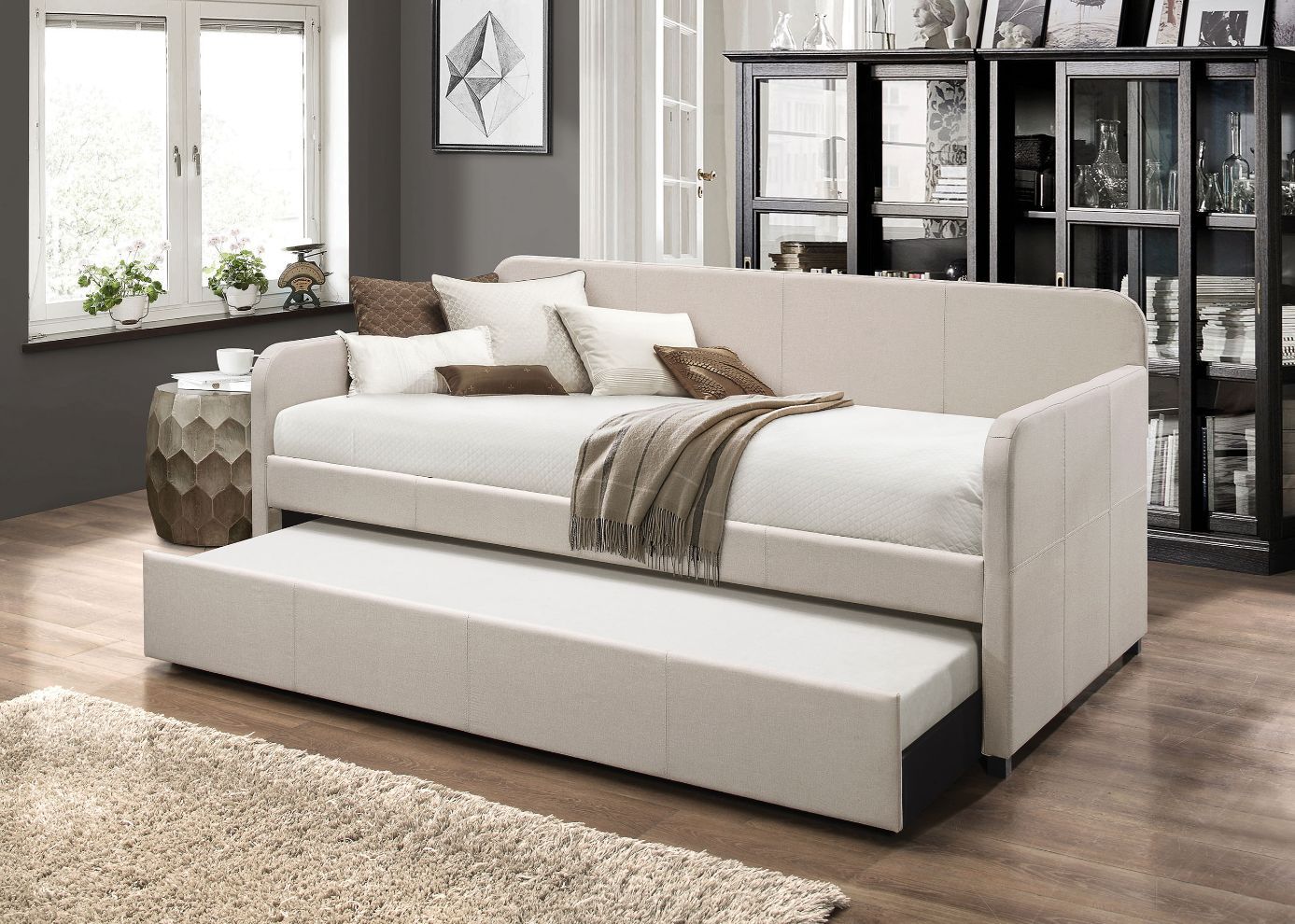 ACME Jagger - Daybed - Fog Fabric | Meri Furniture