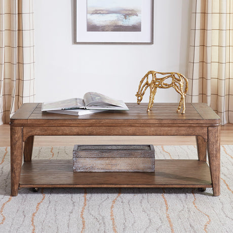 Liberty Furniture Ashford - Rectangular Cocktail Table - Light Brown | Meri Furniture