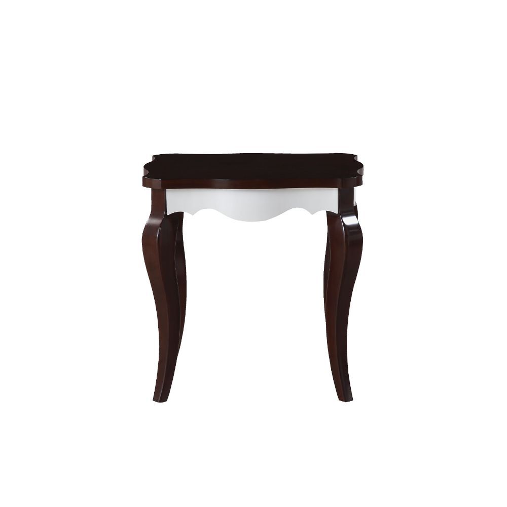 ACME Mathias - End Table - Walnut & White | Meri Furniture