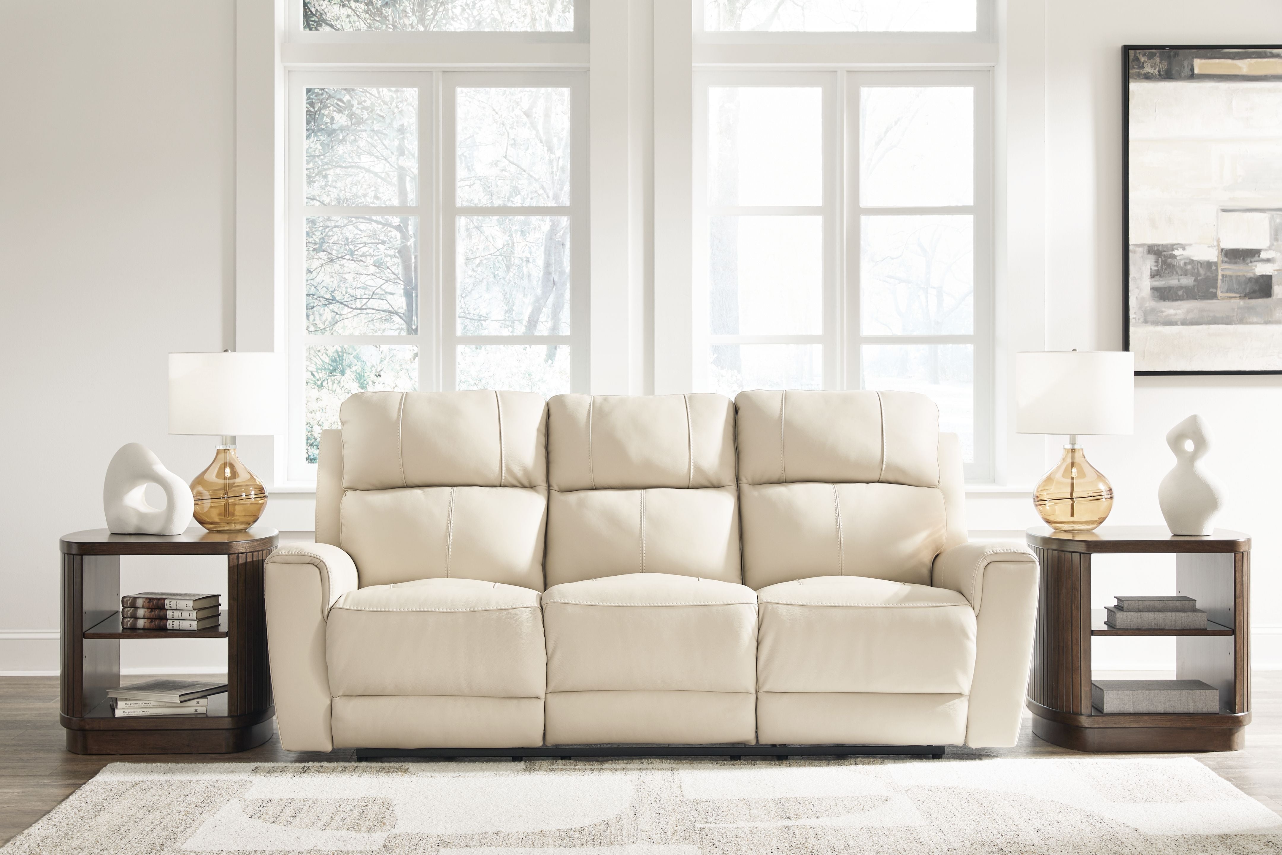Signature Design by Ashley® Dahlmoore - Almond - Power Reclining Sofa | Meri Furniture