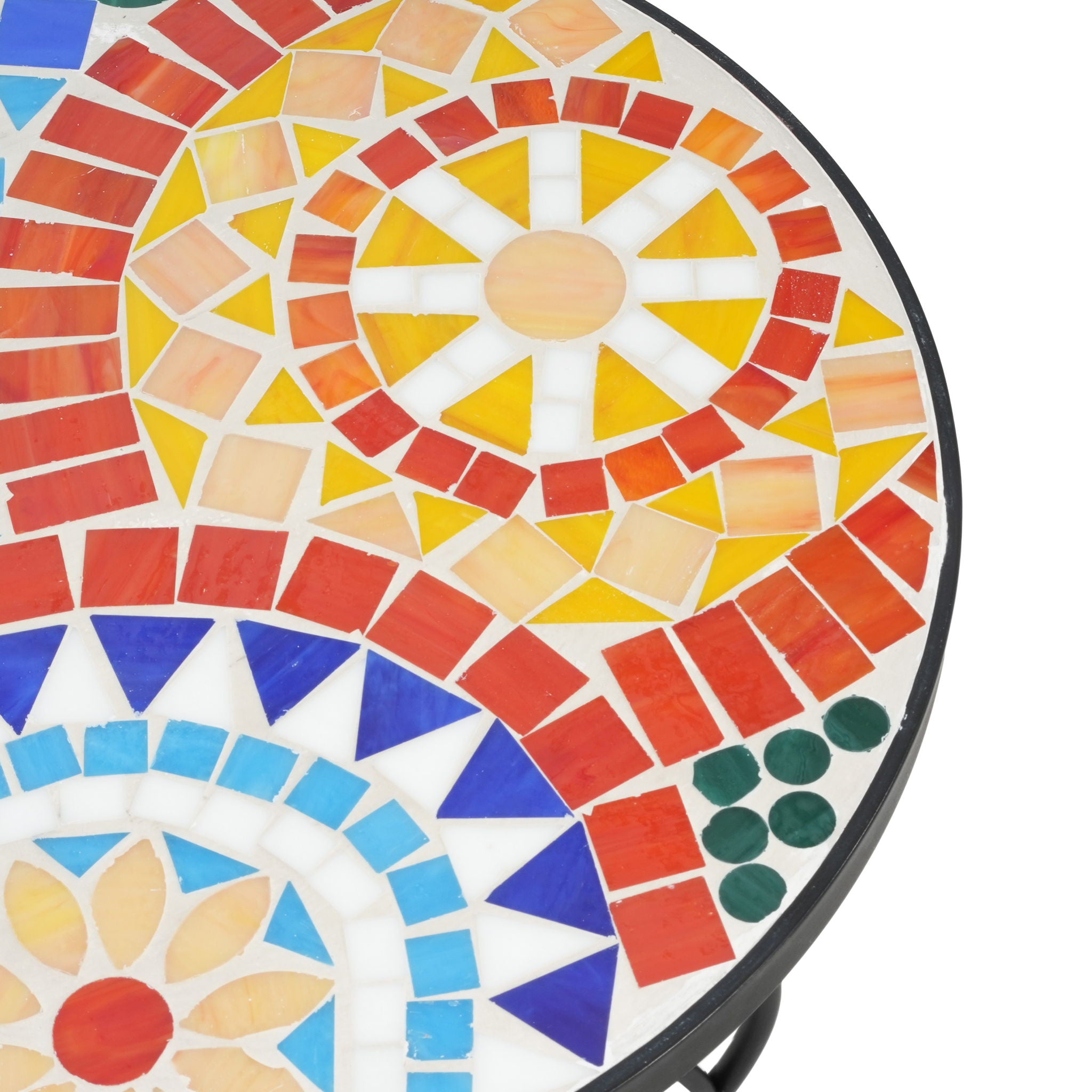 Colorful Outdoor Side Table With Ceramic Tile Top