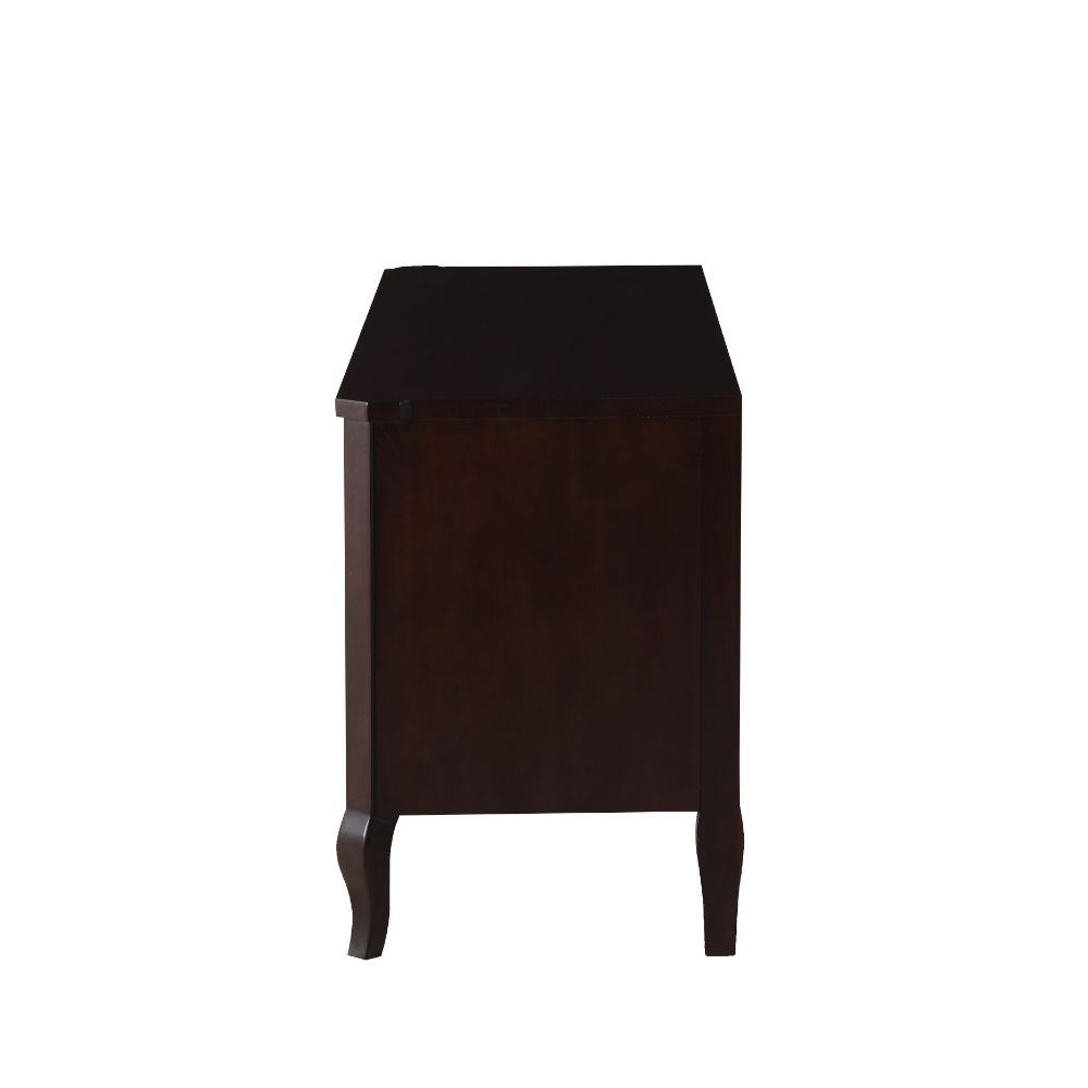 ACME Mathias - TV Stand - Walnut & White | Meri Furniture