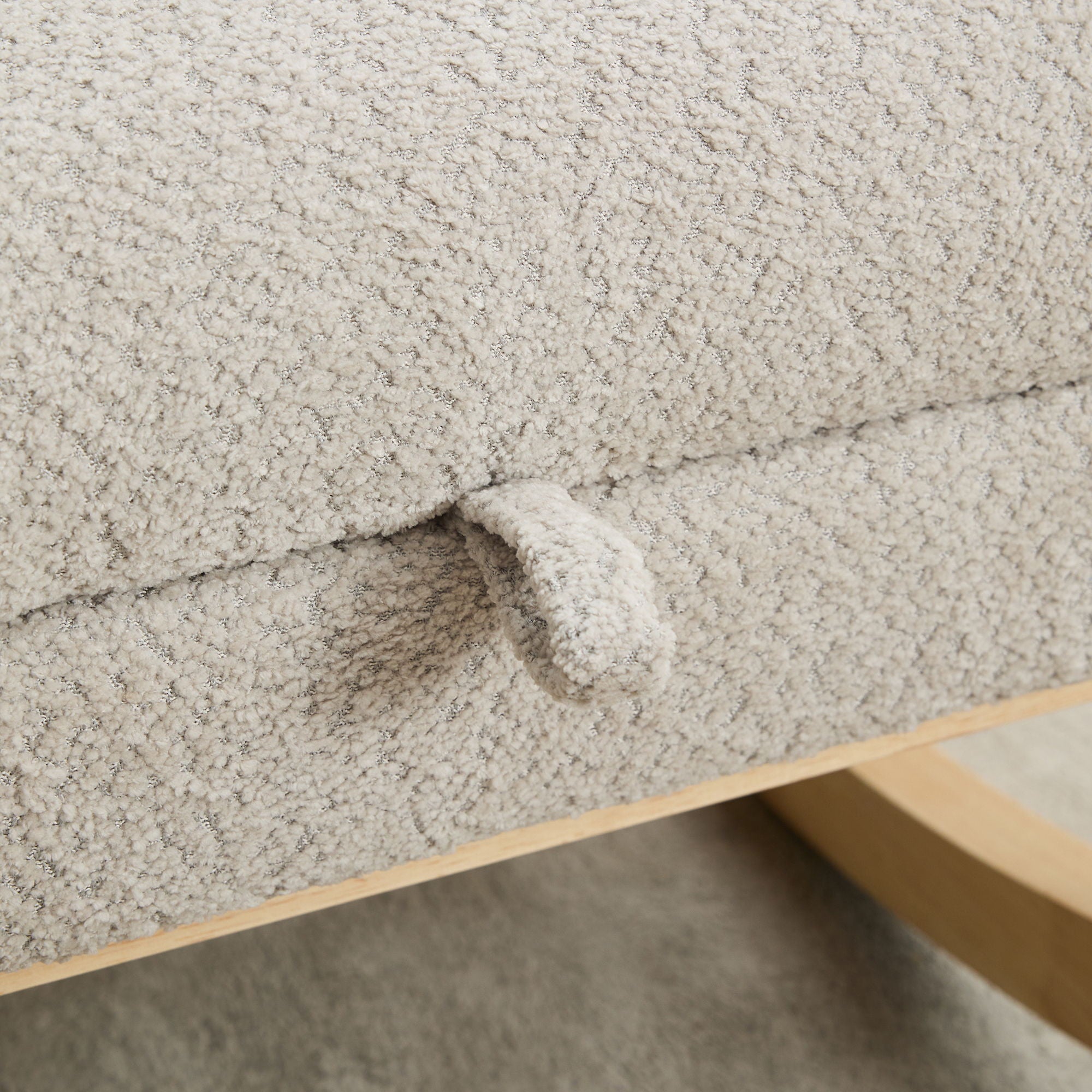 Rocking High Back Glider Chair With Retractable Footrest, Side Pocket