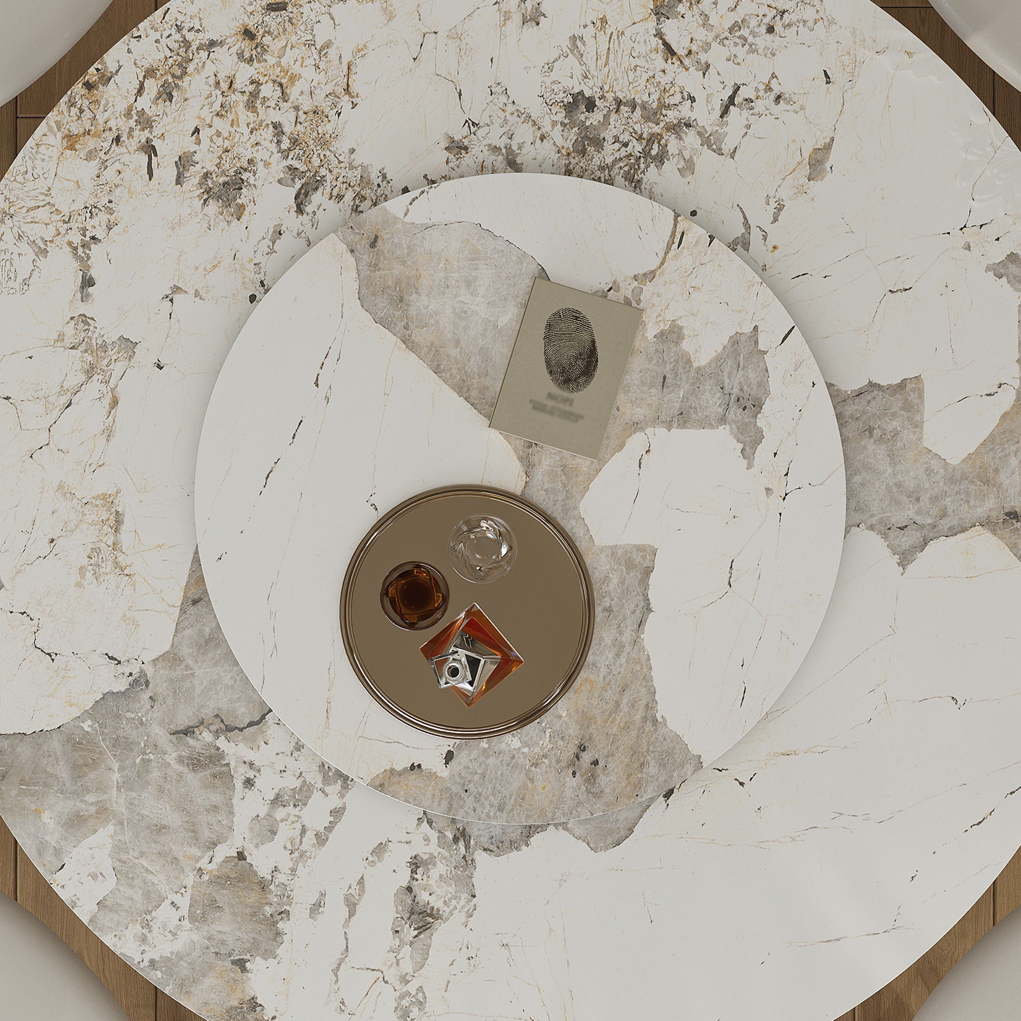 Modern Sintered Stone Dining Table Set With Chairs