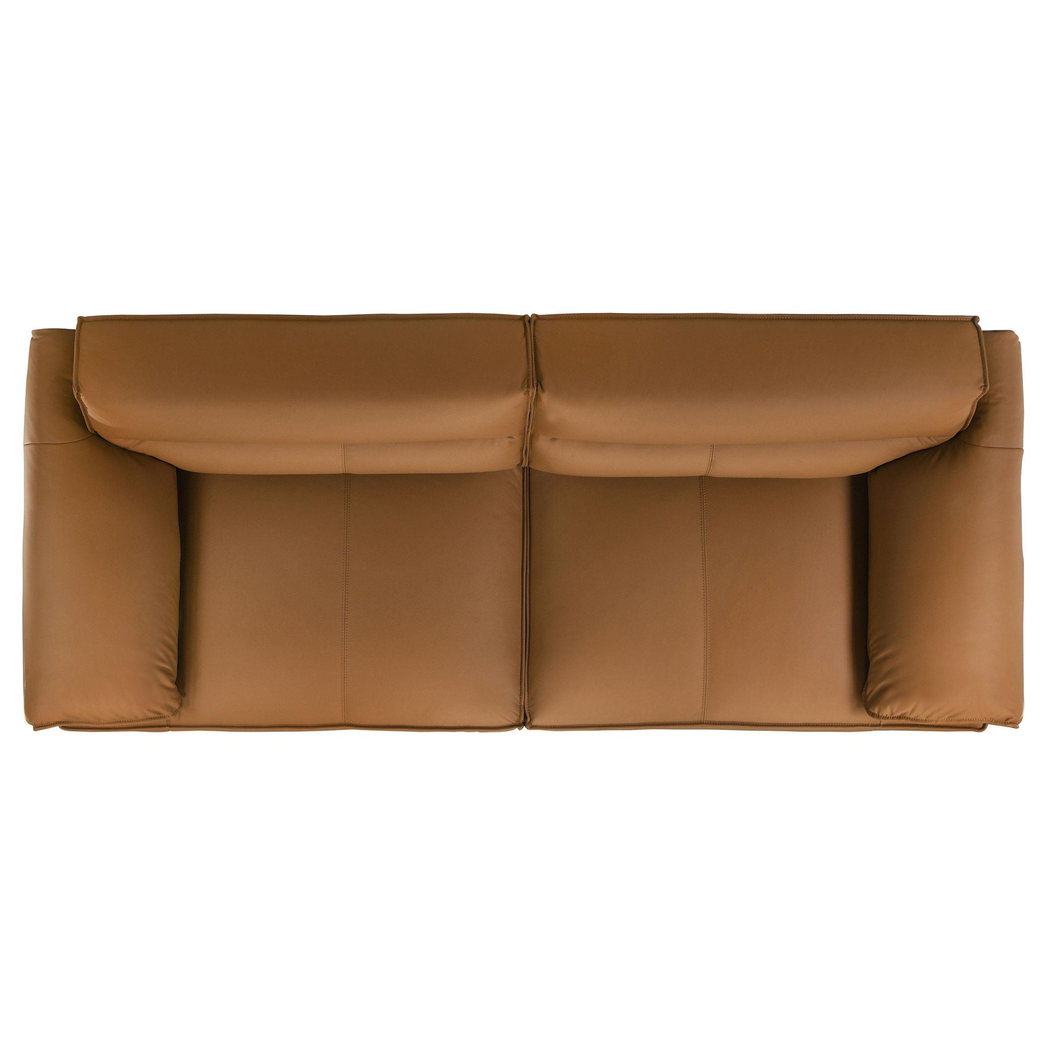 Buxton 2-piece Leather Upholstered Sofa Set Orange