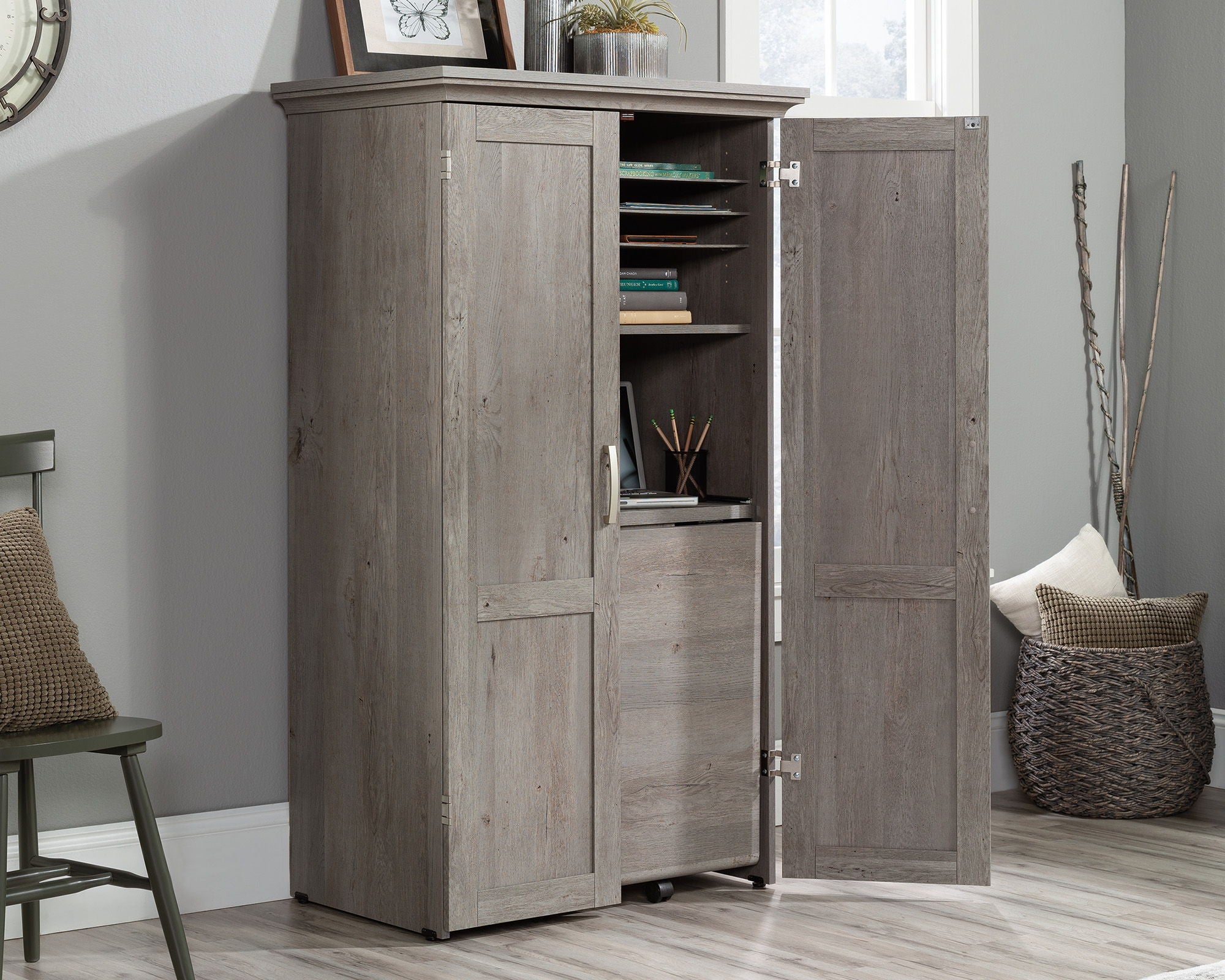 Craft & Sewing Armoire in Mystic Oak