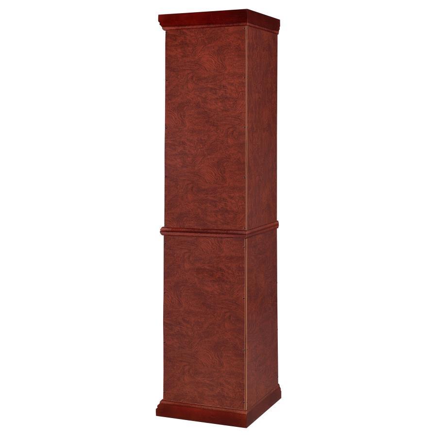 Appledale - 6-Shelf Corner Curio Display Cabinet - Medium Brown