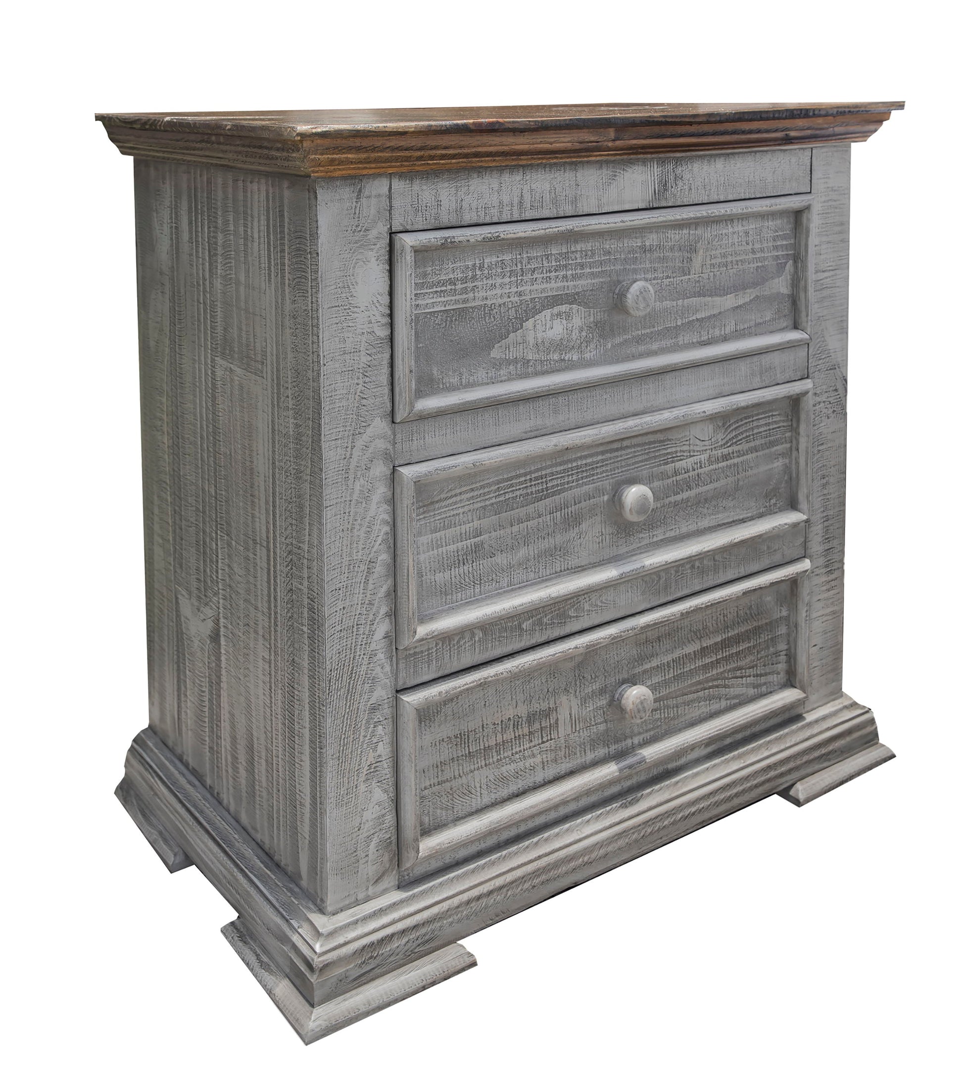 International Furniture Direct Catalina - Nightstand - Weathered Gray | Meri Furniture