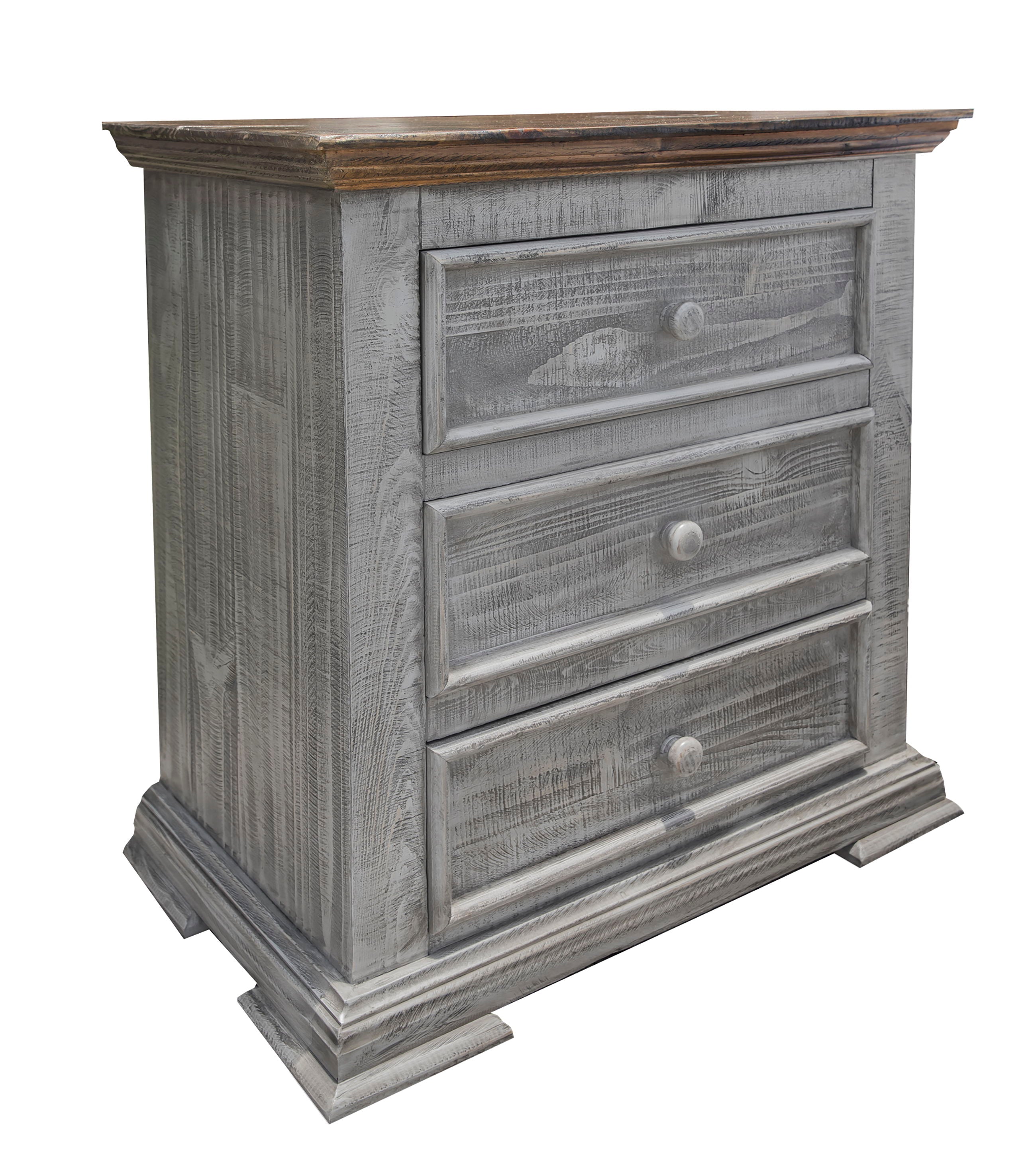 International Furniture Direct Catalina - Nightstand - Weathered Gray | Meri Furniture