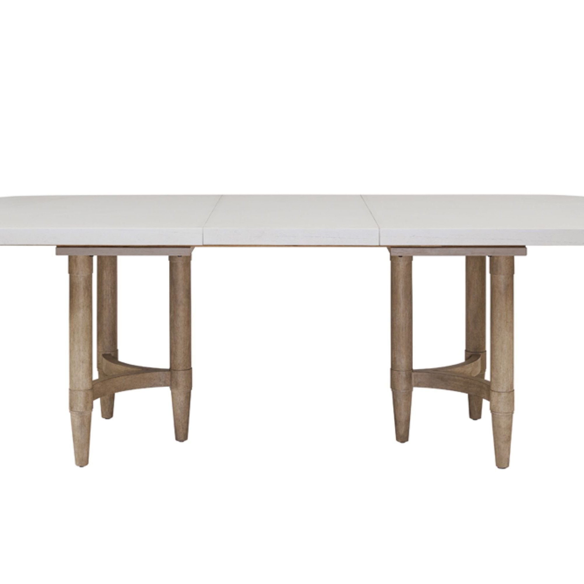 Triad - Double Pedestal Dining Table With Leaf - Sand