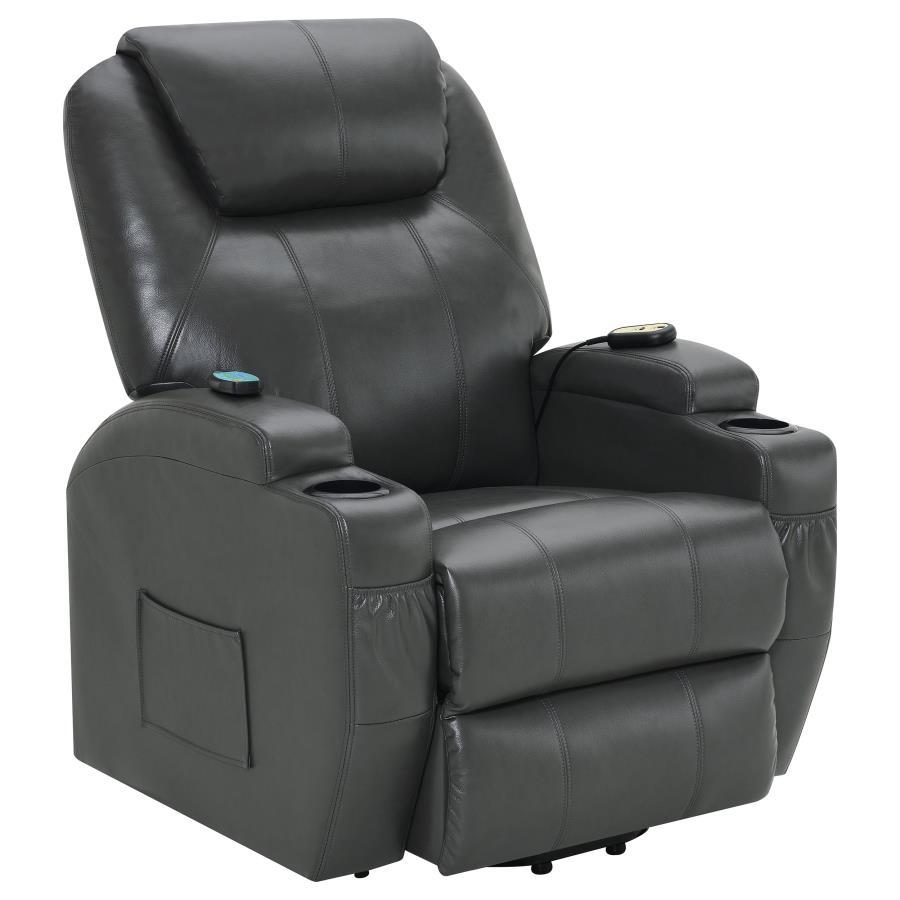 Coaster Fine Furniture Sanger - Upholstered Power Lift Massage Recliner | Meri Furniture