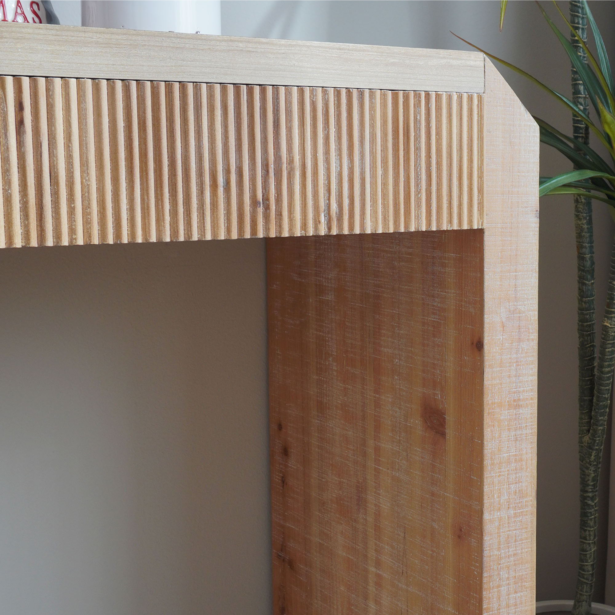 Rustic Modern Console Table With Drawer Storage - Natural Wood