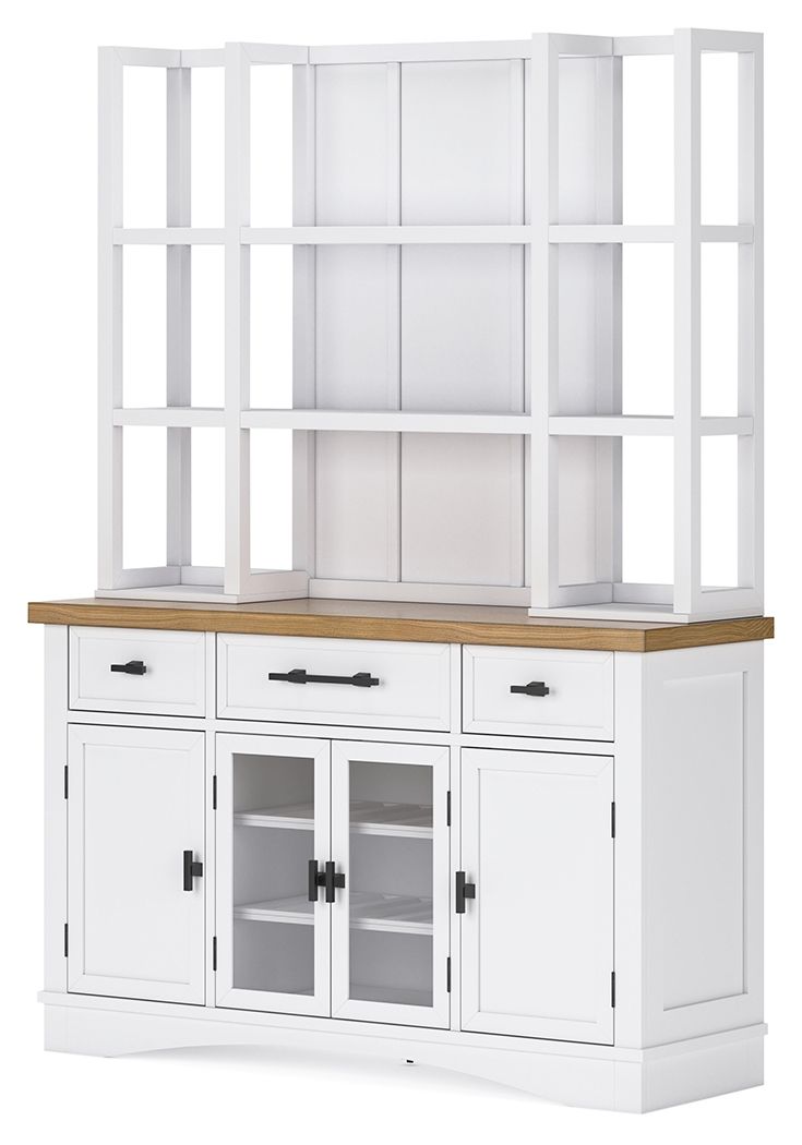 Signature Design by Ashley® Ashbryn - White / Natural - Dining Server And Hutch | Meri Furniture