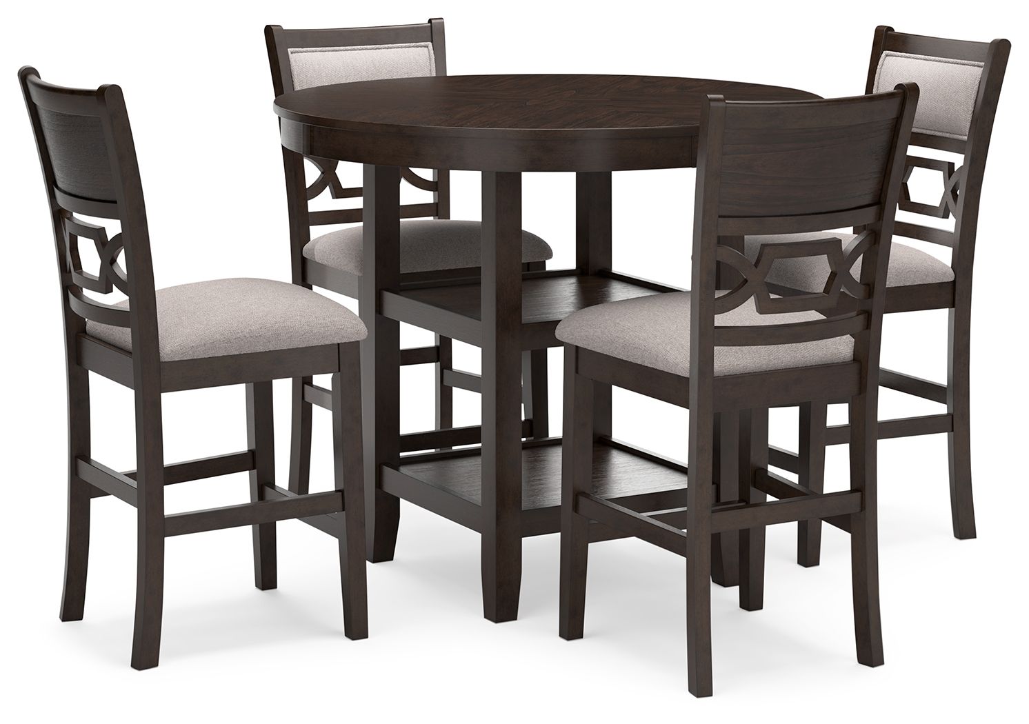Signature Design by Ashley® Langwest - Brown - Dining Room Counter Table Set (Set of 5) | Meri Furniture