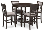 Signature Design by Ashley® Langwest - Brown - Dining Room Counter Table Set (Set of 5) | Meri Furniture