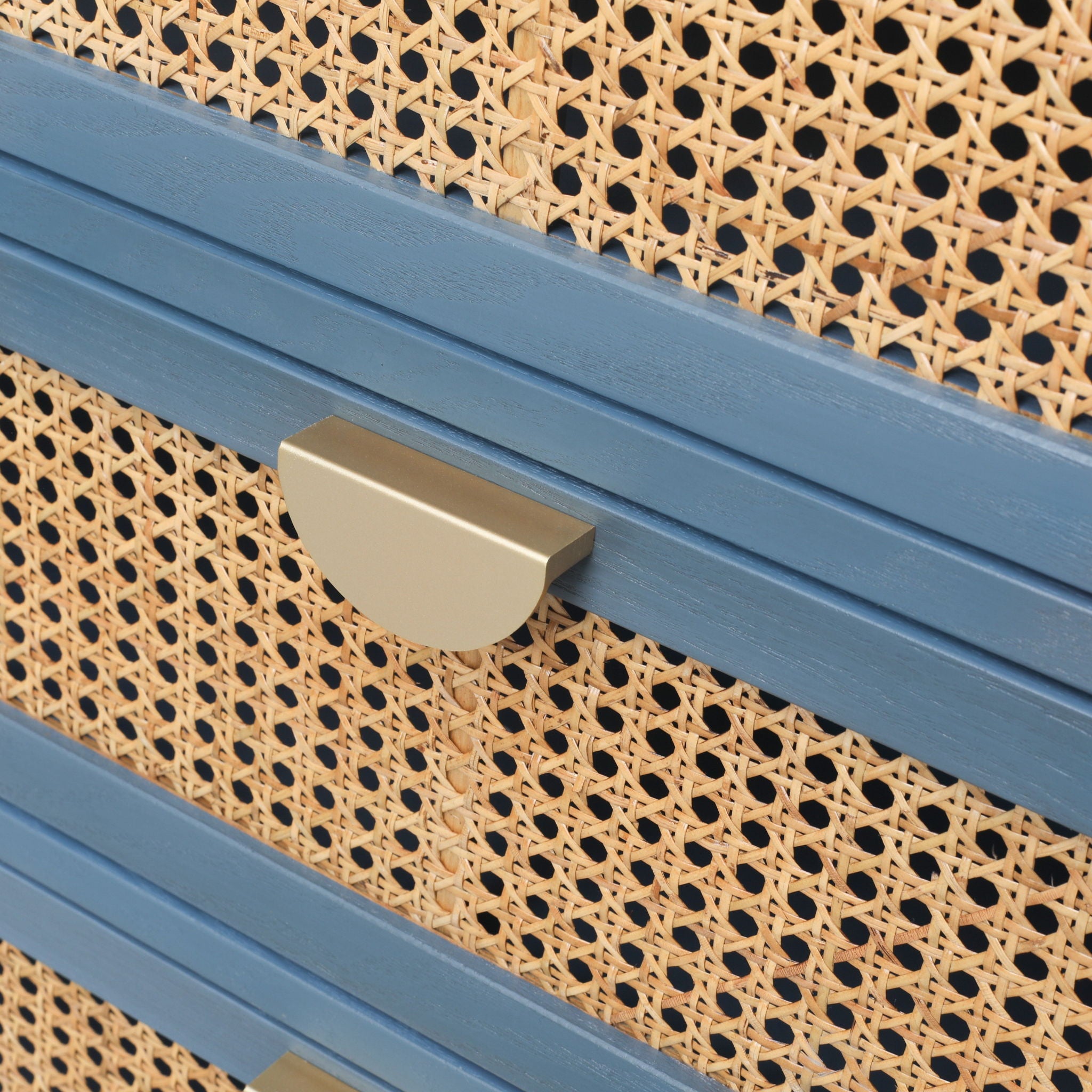 3 Drawer Cabinet, Natural Rattan, American Furniture
