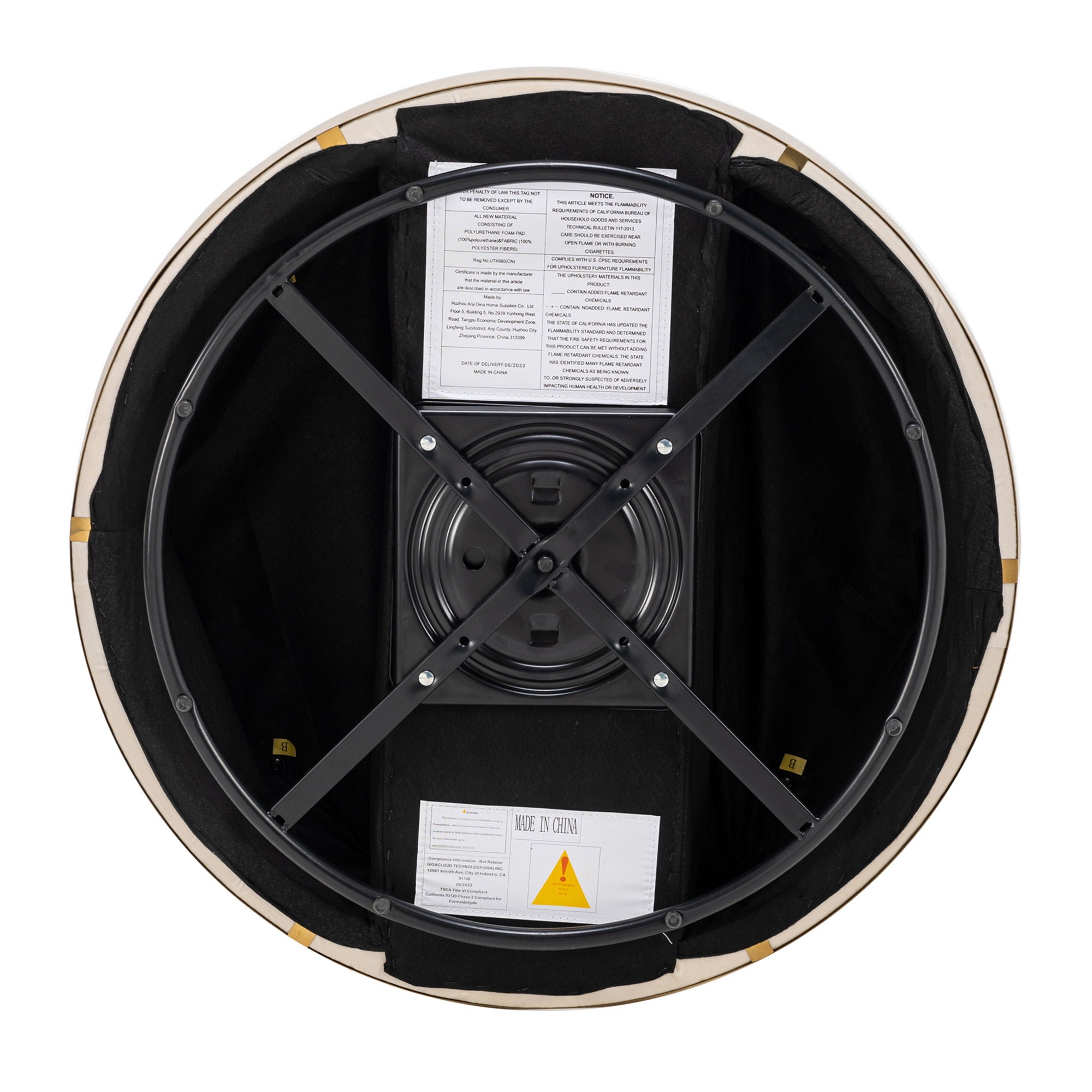 360 Degree Swivel Over Sized Upholstered Barrel Chair