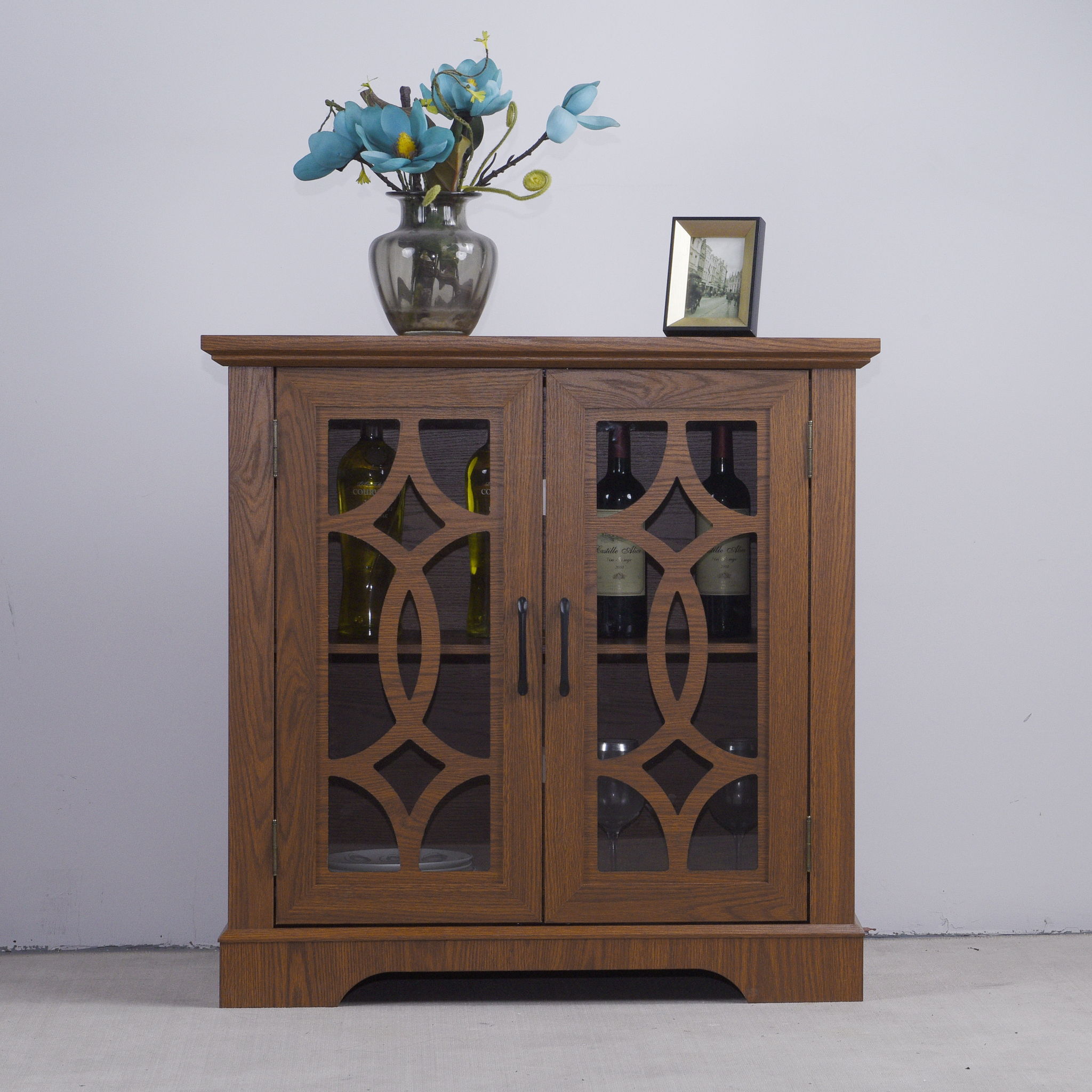 Spacious Sideboard With Adjustable Shelf Storage - Dark Oak
