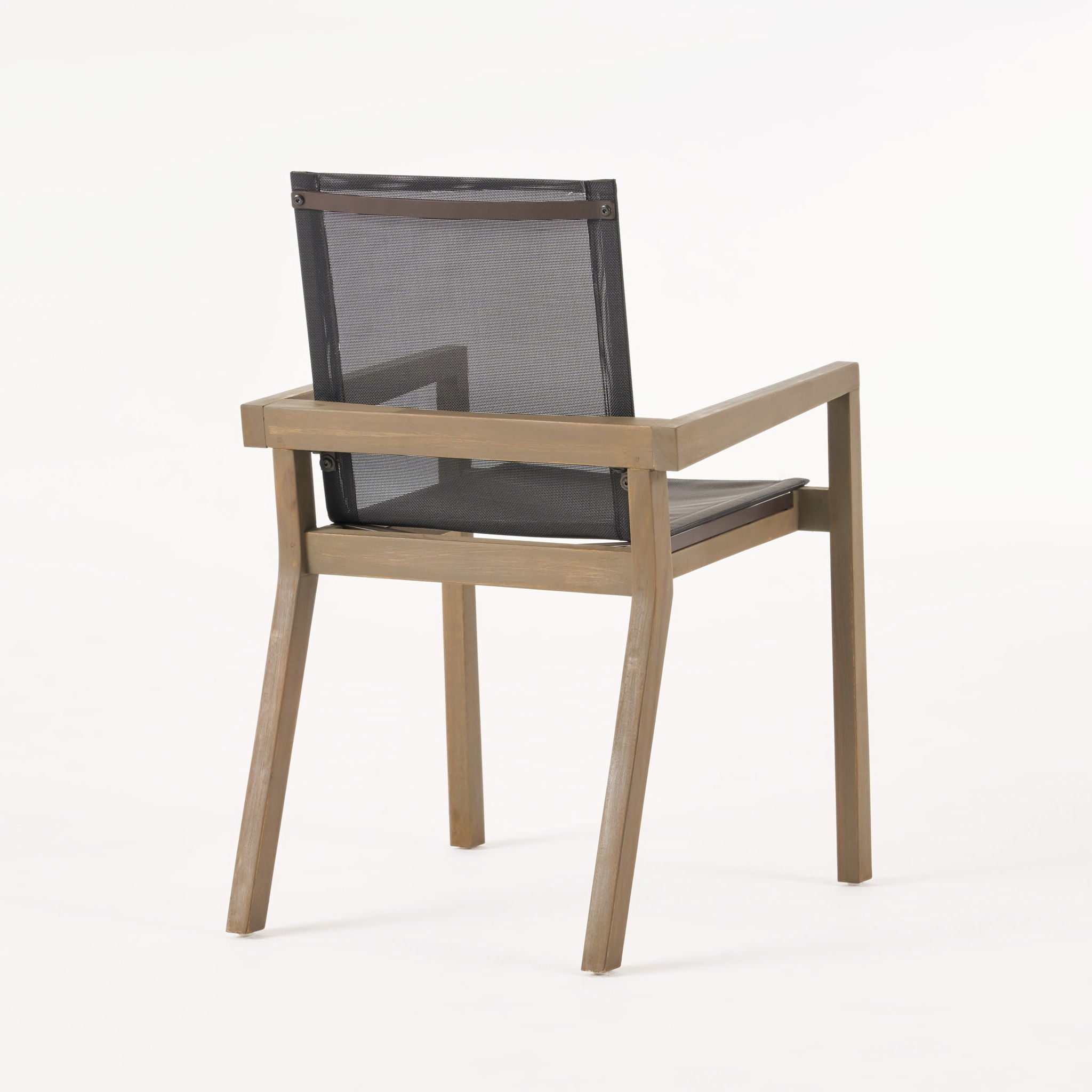 Belfast - Dining Chair With Acacia Wood Frame And Mesh Seating (Set of 2)