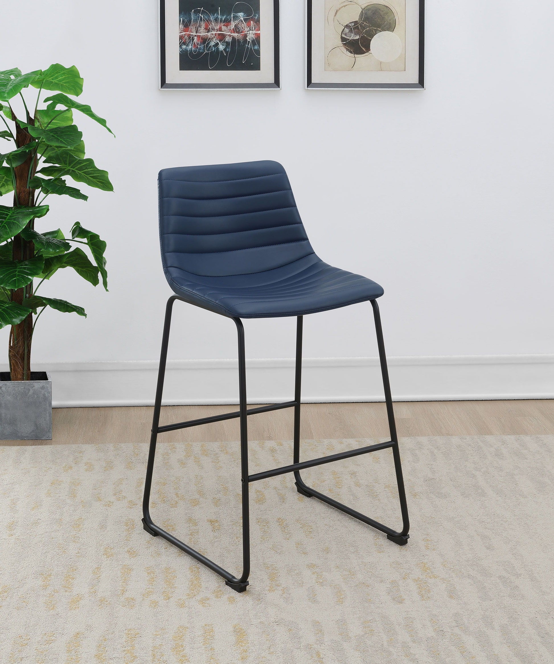 Coaster Fine Furniture Zuni - Faux Leather Upholstered Bar Chair (Set of 2) | Meri Furniture