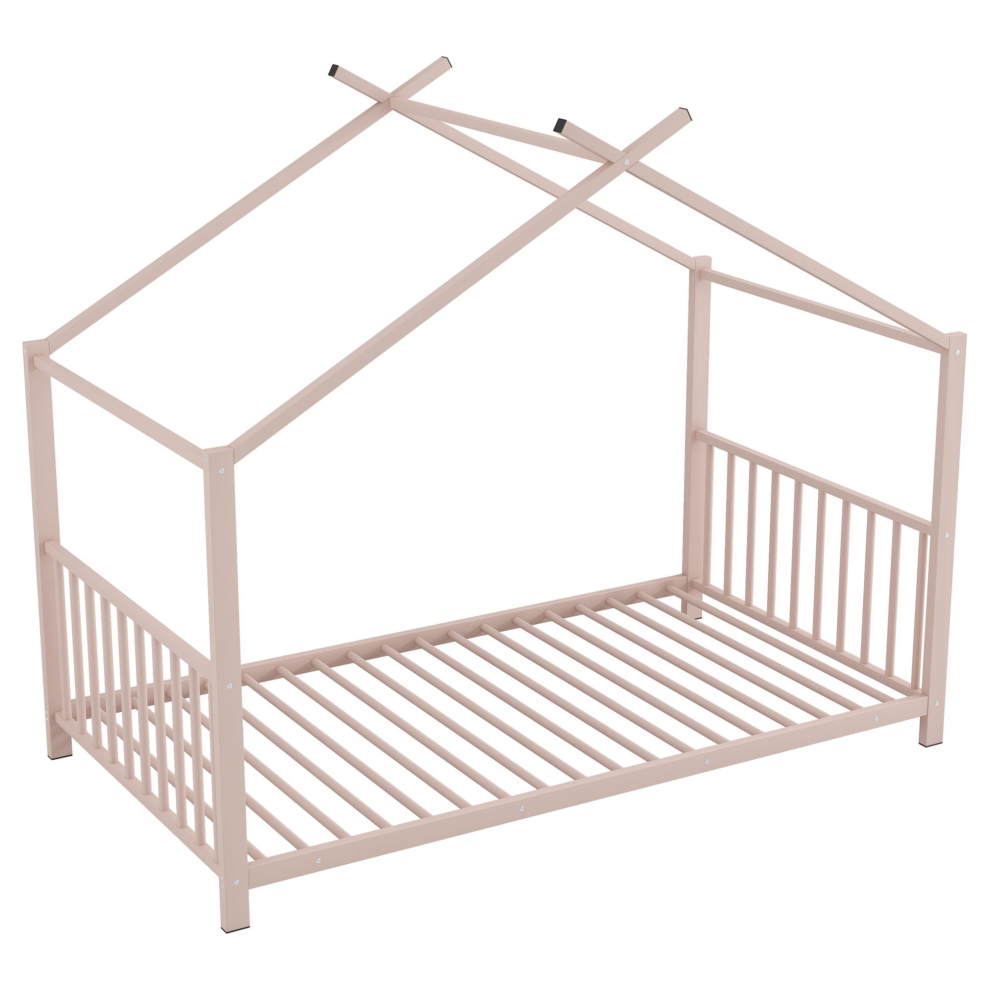 Metal House Platform Bed With Modern Design And Durable Frame