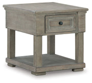 Ashley Furniture Moreshire - Bisque - Rectangular End Table | Meri Furniture