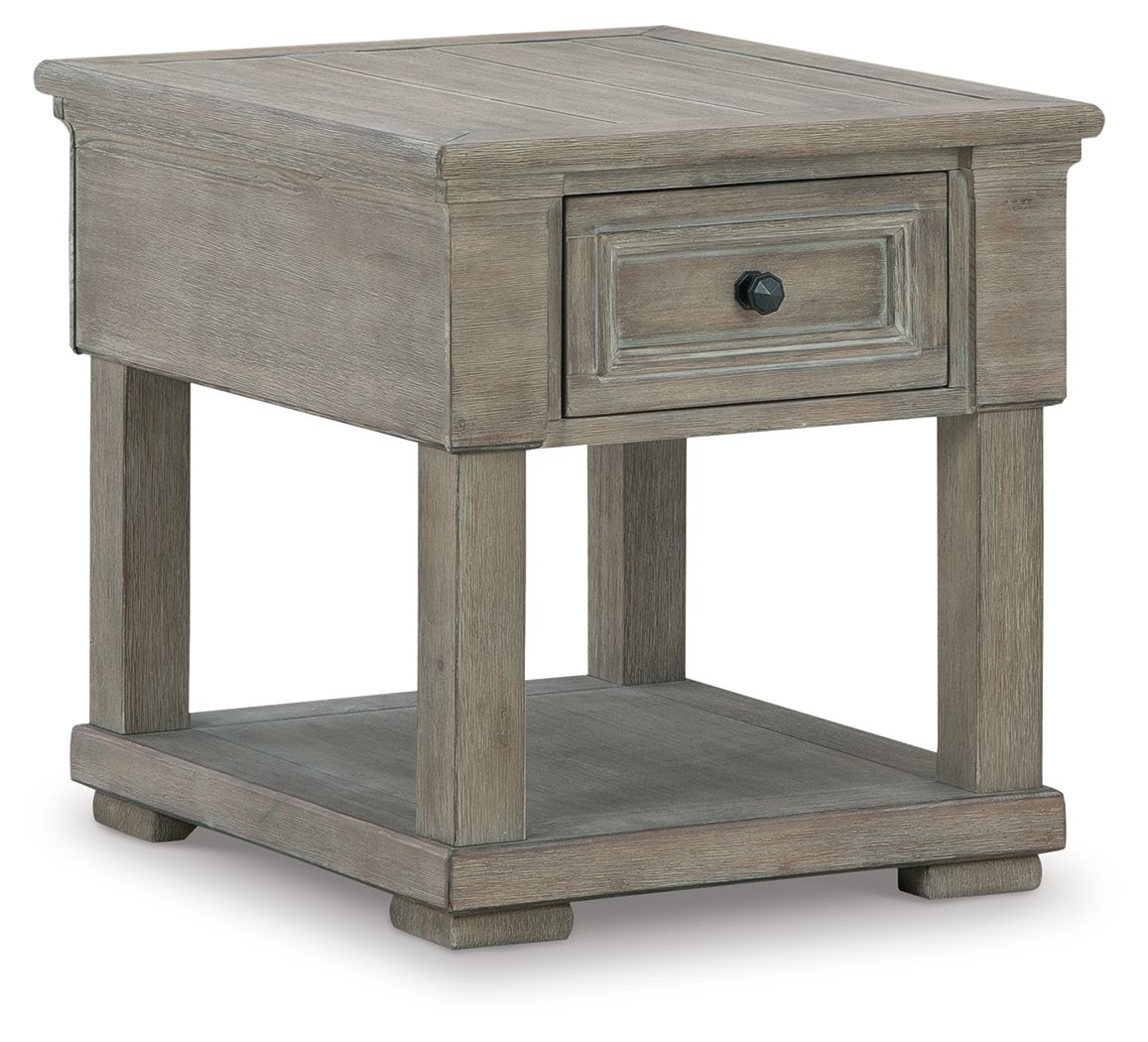 Ashley Furniture Moreshire - Bisque - Rectangular End Table | Meri Furniture