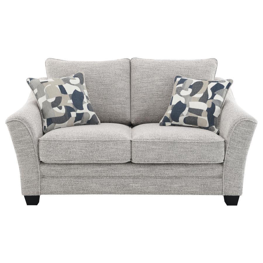 Coaster Fine Furniture Tomkins - Boucle Upholstered Loveseat - Light Gray | Meri Furniture