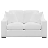 Ashlyn - Upholstered Sloped Arm Loveseat - White