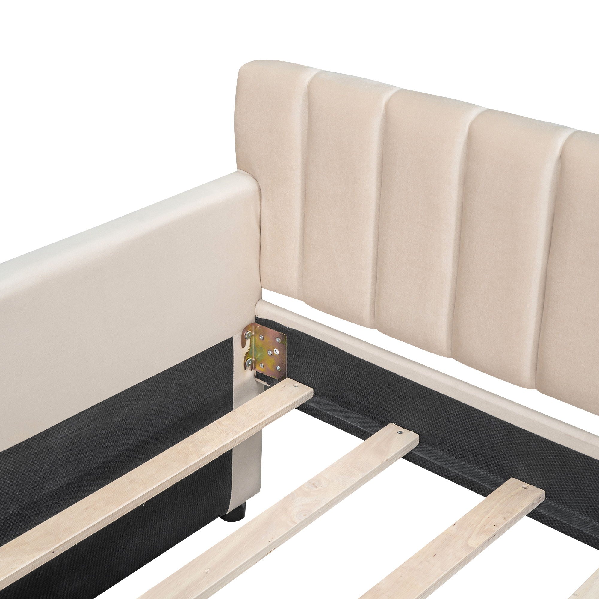 Upholstered Daybed With Slat Support