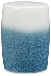 Signature Design by Ashley® Ikegrove - White / Blue - Stool | Meri Furniture