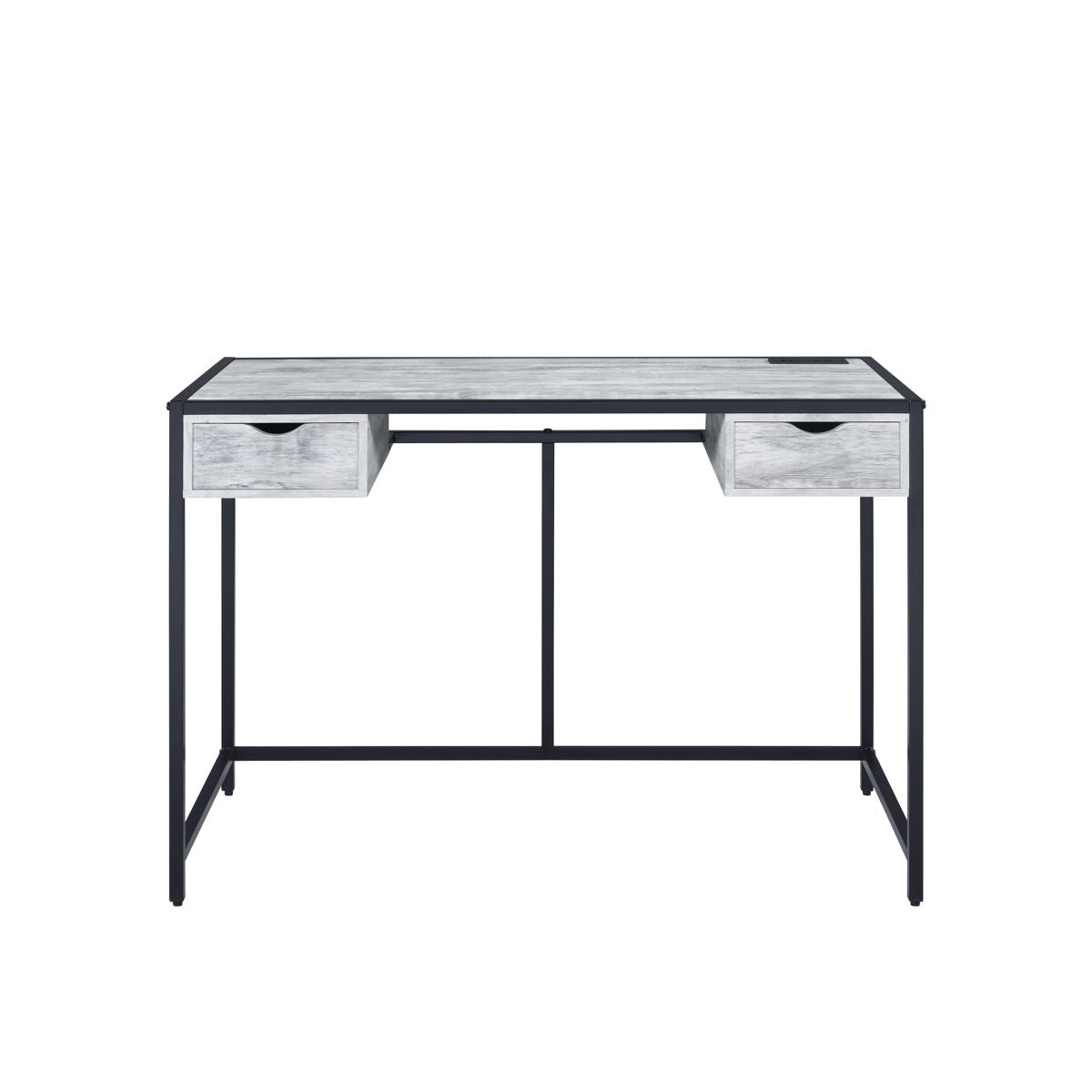 ACME Wearn - Writing Desk - Weathered Gray & Black Finish | Meri Furniture