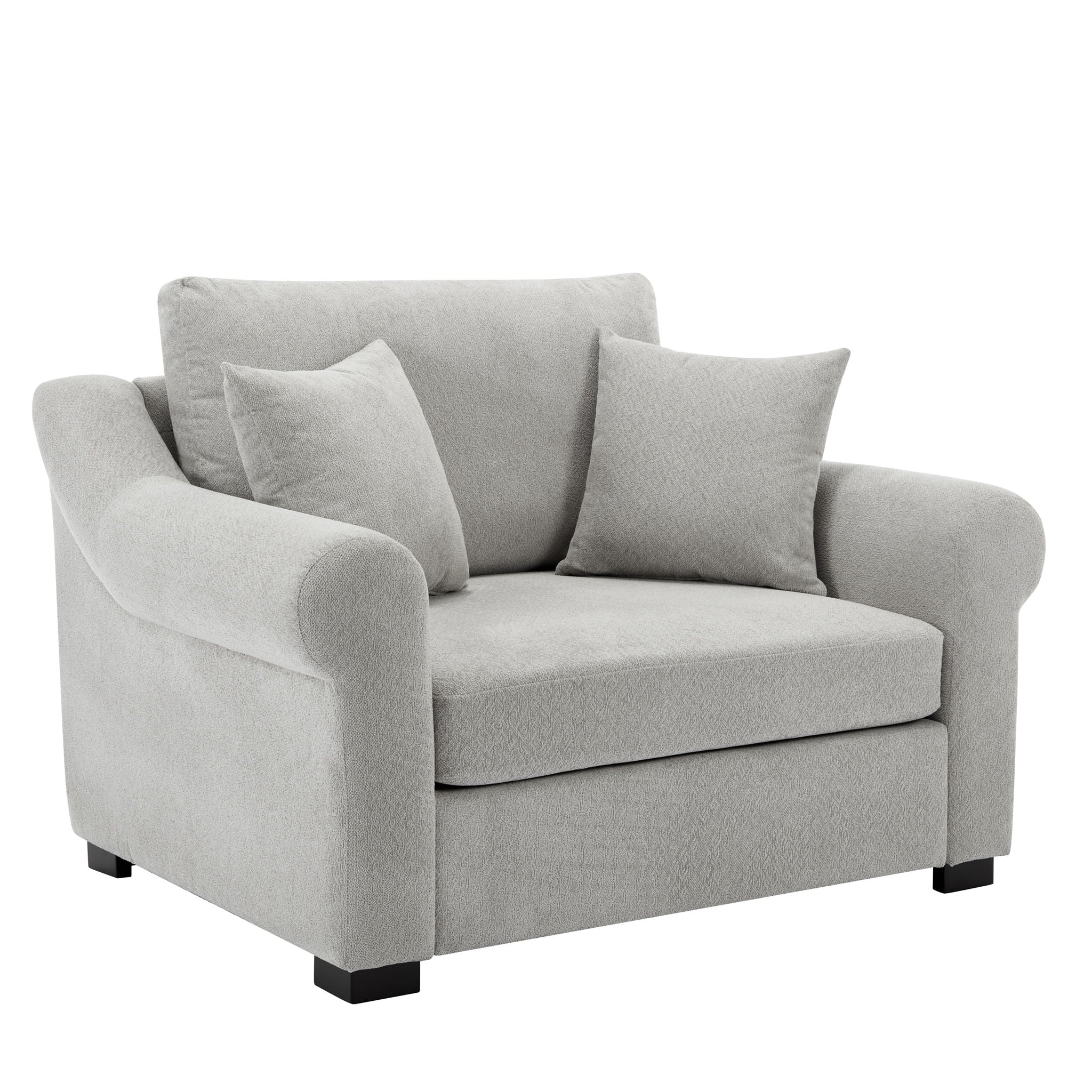 Modern Chenille Oversized Armchair, Chair And A Half, Single Sofa