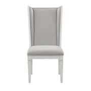 Katia - Hostess Chair Set of 2) - Light Gray Linen & Weathered White