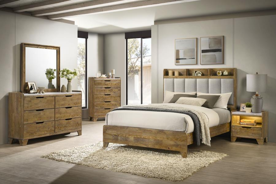 Henderson - 5-Drawer Bedroom Chest Of Drawers - Medium Oak