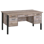 Coaster Fine Furniture Samson - 4-Drawer Office Computer Desk - Weathered Oak | Meri Furniture