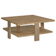 Coaster Fine Furniture Dawn - Square Engineered Wood Coffee Table - Mango Brown | Meri Furniture