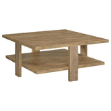 Coaster Fine Furniture Dawn - Square Engineered Wood Coffee Table - Mango Brown | Meri Furniture
