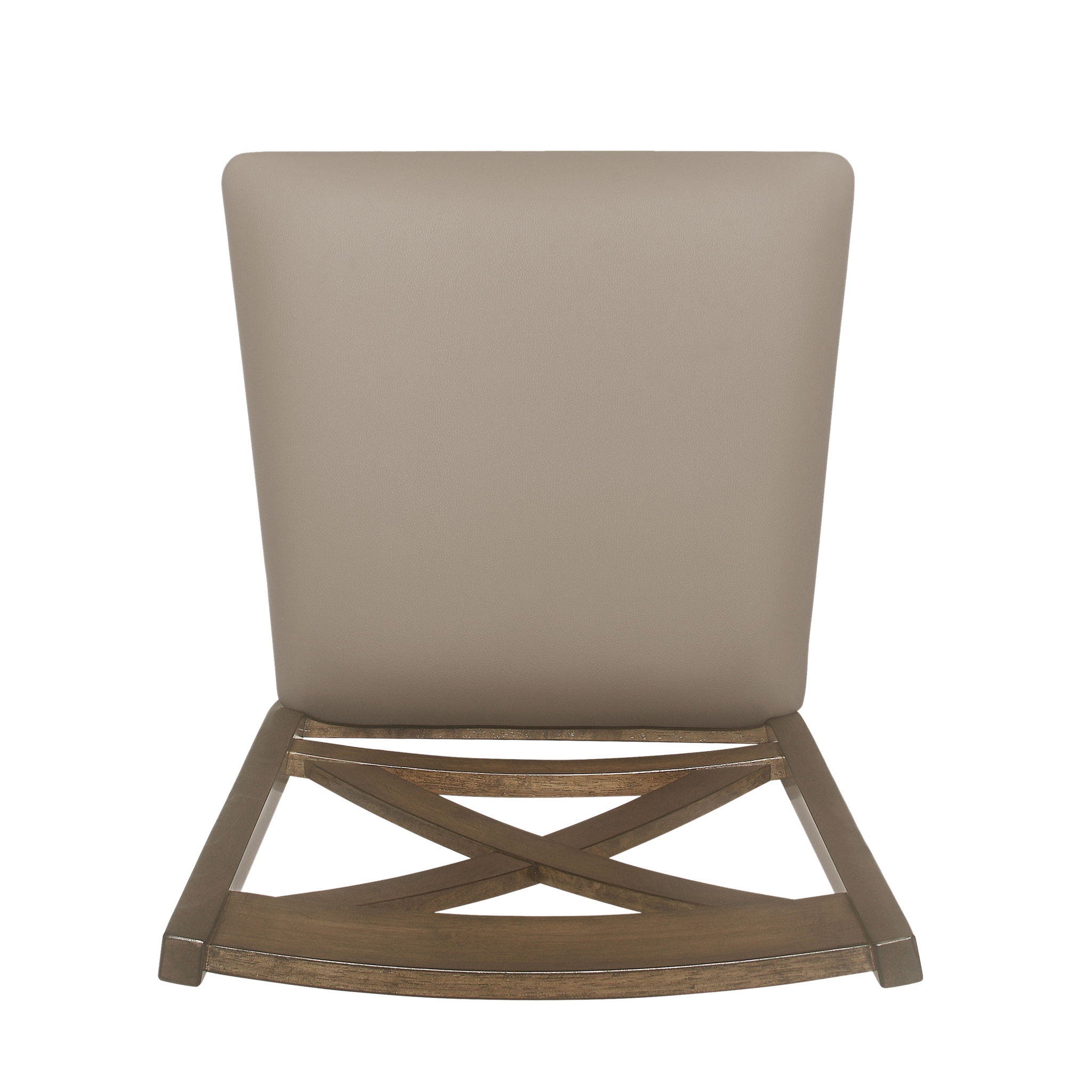 Farmhouse Style Counter Height Chair With Upholstered Seat