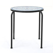 Skye - End Table - White / Blue