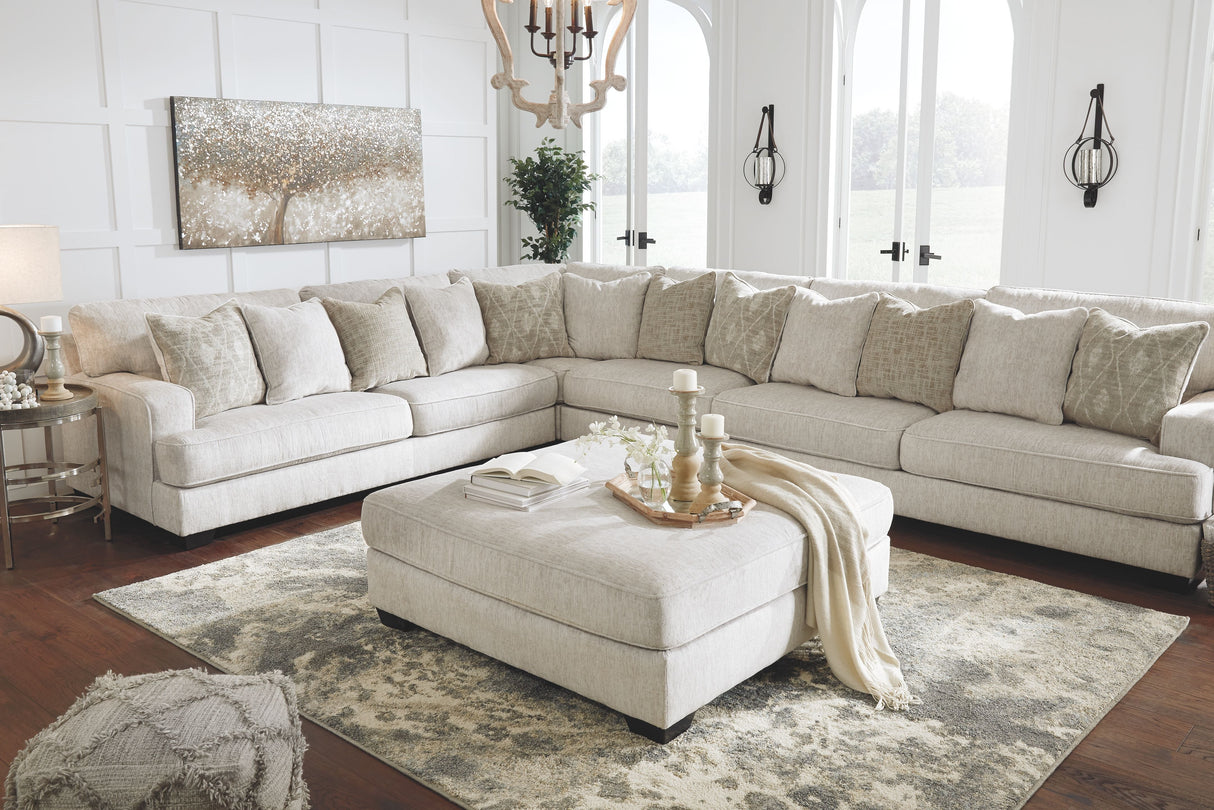 Ashley Furniture Rawcliffe - Parchment - Oversized Accent Ottoman | Meri Furniture