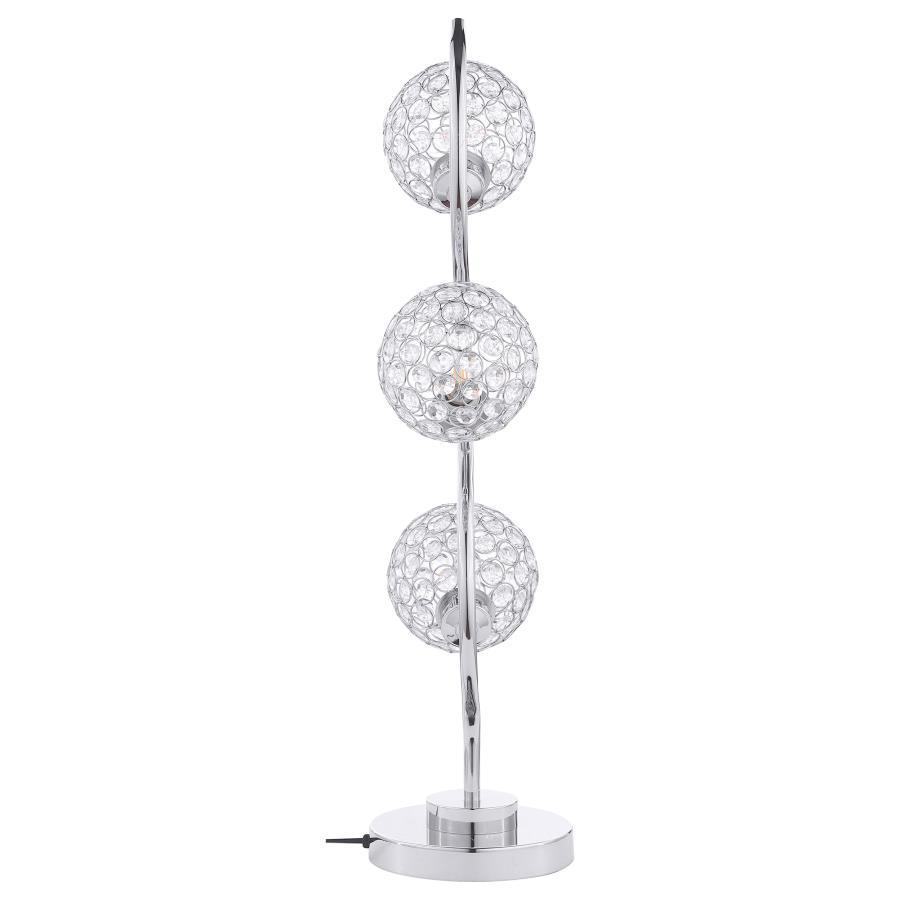 Amberley - 3-Light Curvy Metal Table Lamp Silver - Silver