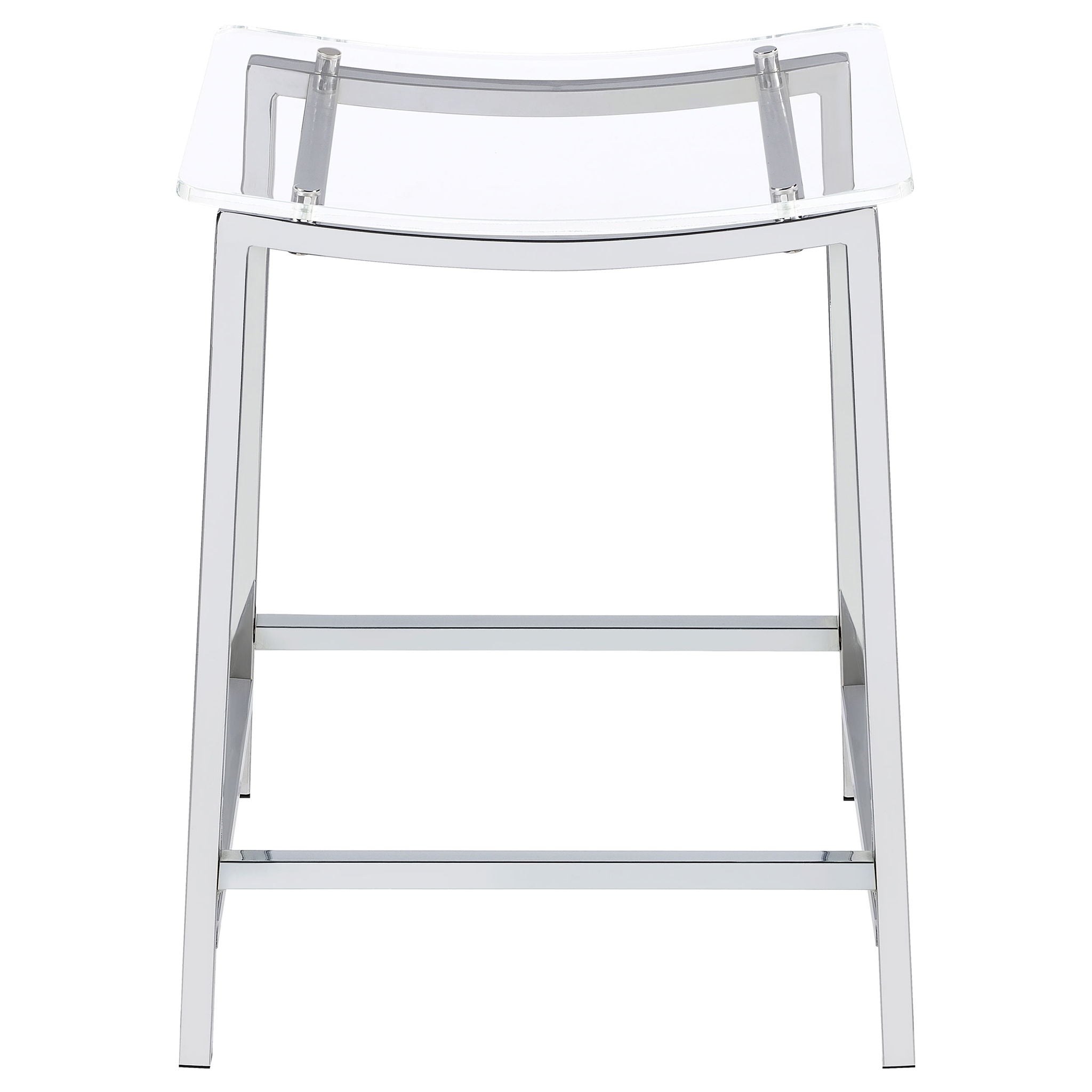 Staten - Backless Counter Stool (Set of 2) - Chrome