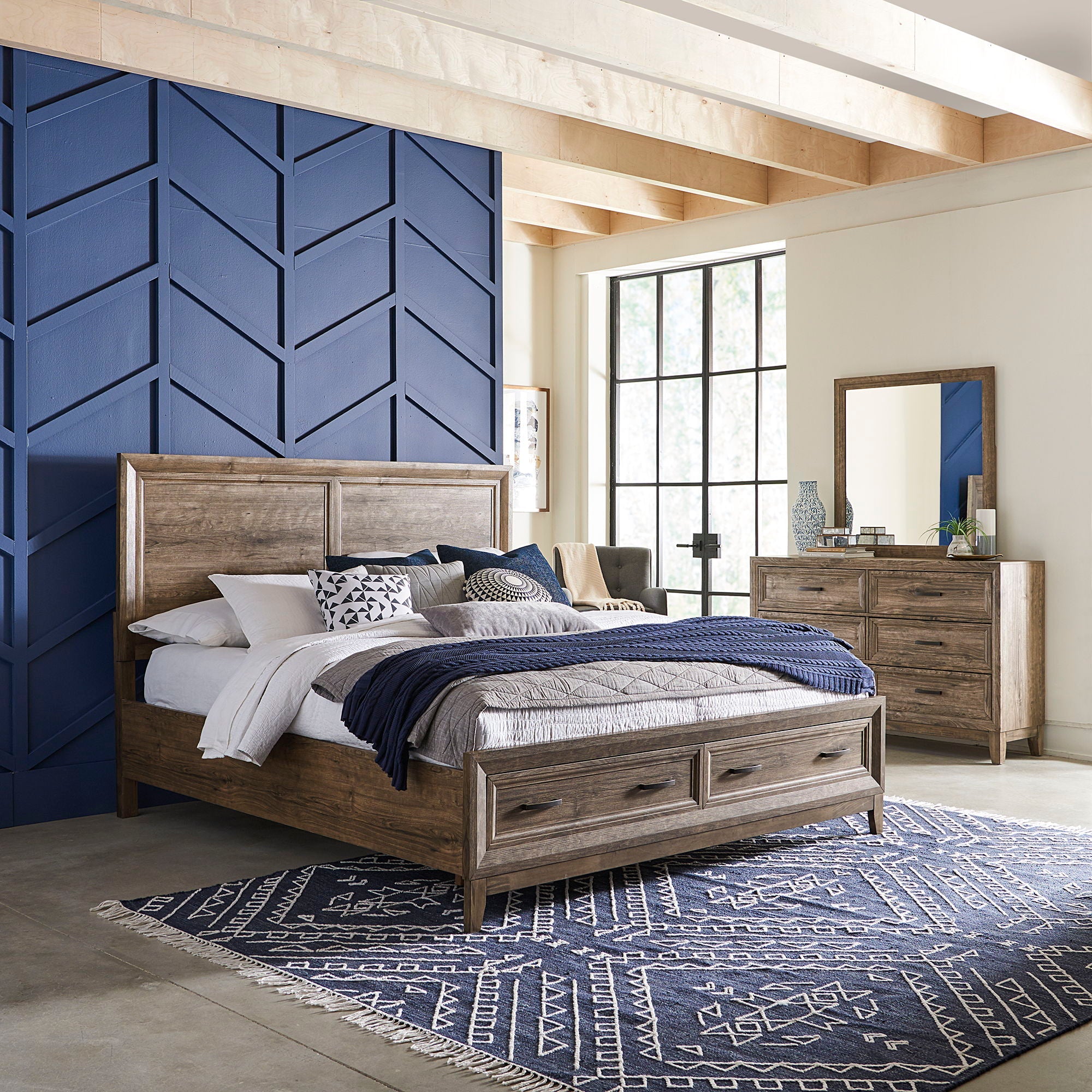 Liberty Furniture Ridgecrest - Storage Bed, Dresser & Mirror Set | Meri Furniture