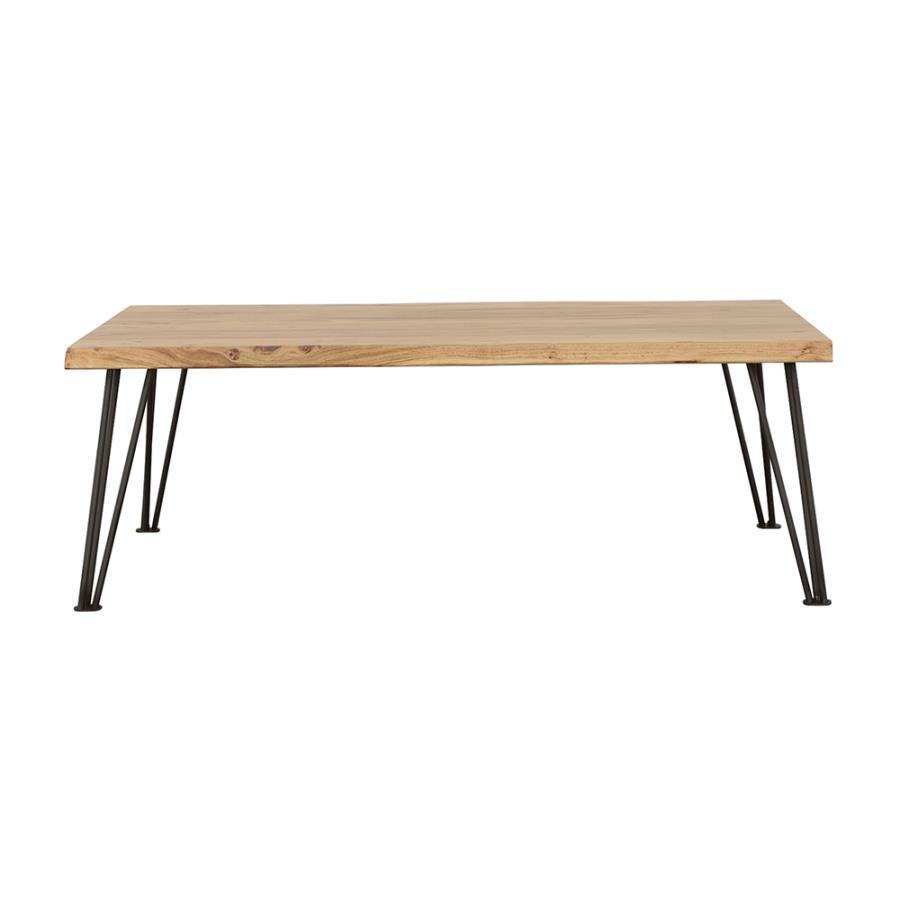 Coaster Fine Furniture Zander - Rectangular Wood Top Coffee Table - Natural Brown | Meri Furniture